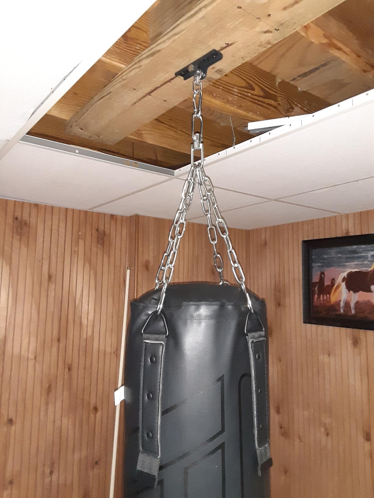 RDX Heavy 5FT Punching Bag for Pro Training, 55lbs Pre Filled with 110lbs Max Filling Capacity, 3PC Boxing Bag Set with Gloves Hanging Steel Chain, Kickboxing MMA Muay Thai BJJ Karate Home Gym Fitness customer photo 1