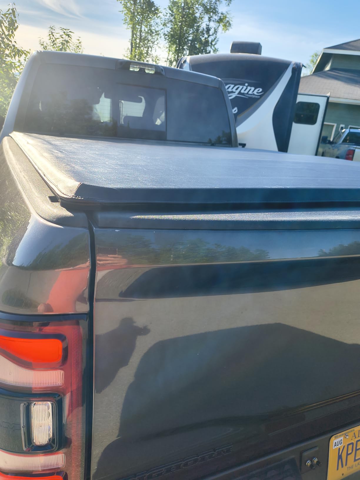 MOSTPLUS Roll-Up Soft Vinyl Truck Bed Tonneau Cover Compatible with 2002-2018 Dodge Ram 1500 2003-2023 Ram 2500 3500 No RamBox customer photo 2
