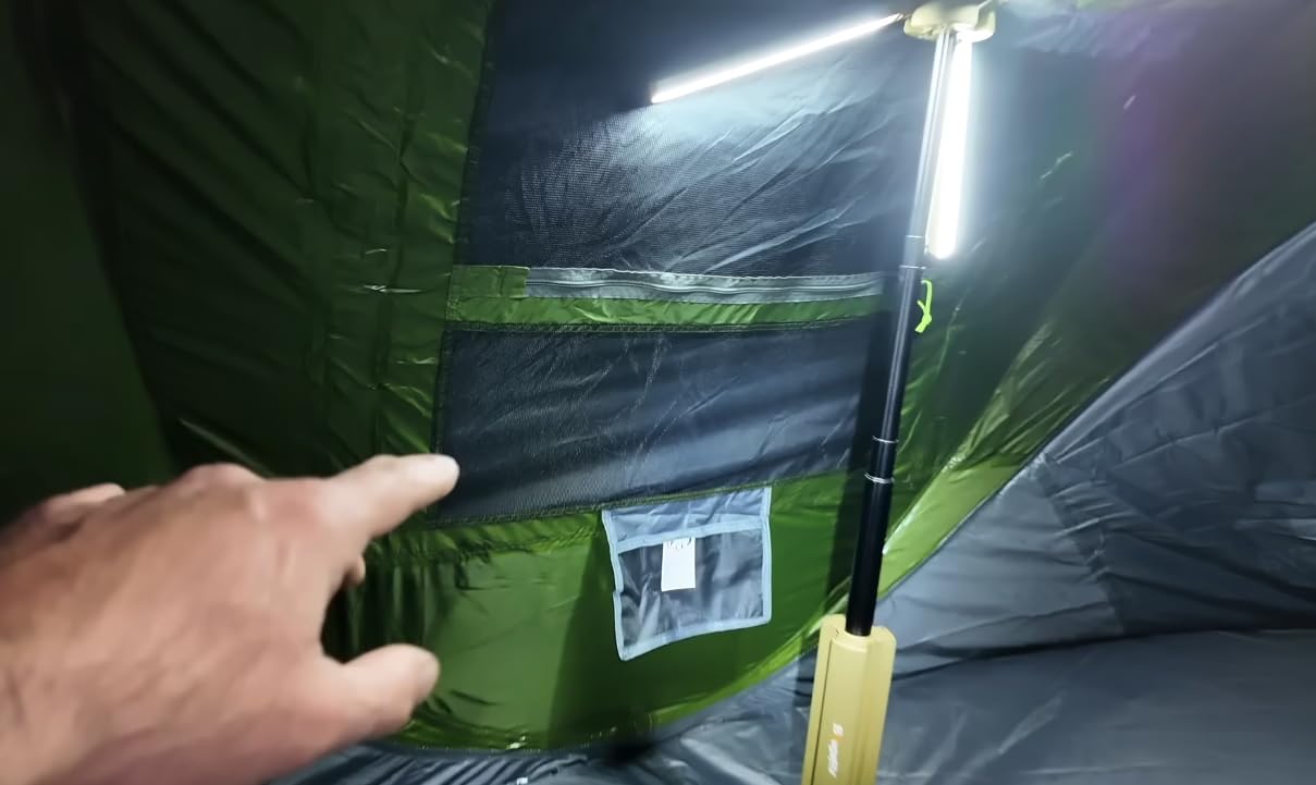 AYAMAYA 4 Person Pop Up Tent for Camping - Upgraded Large Size & Skylight & Removable Rainfly & 2 Doors & Waterproof Instant Family Tents customer photo 2
