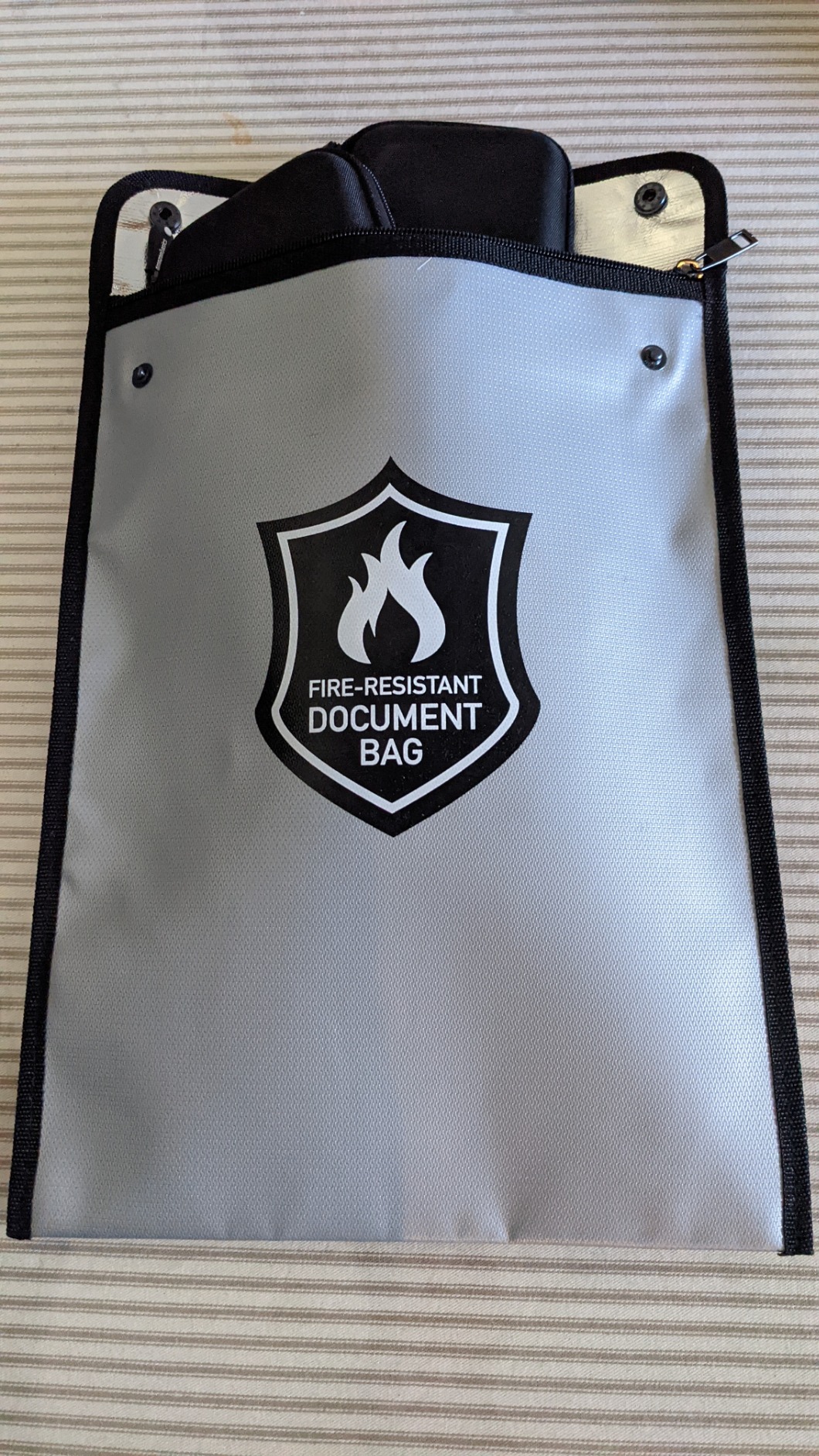 SentrySafe Fire and Water Resistant Portable Bag with Zipper for Money or Document Storage, FBWLZ0SSC customer photo 2