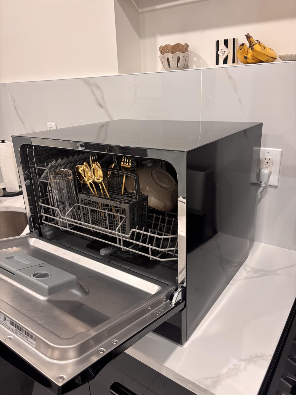 COMFEE' Countertop Dishwasher Portable, 6 Place Settings, Energy Star, 8 Washing Programs for RVs, Dorm & Apartment, Speed, Baby-Care, ECO & Glass, Quiet, White customer photo 2