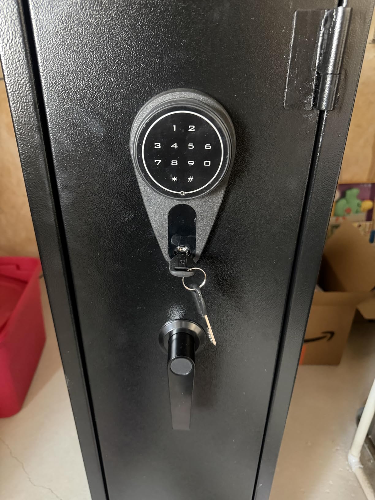 KAER Assembled Gun Safe for Rifles and Pistols with Electronic Lock Steel Gun Cabinet for 3-5 Shotguns 5 Handguns and Ammo Large Rifle Safe for Home Gun Owner with Removable Shelf Gun Rack LED Light customer photo 2