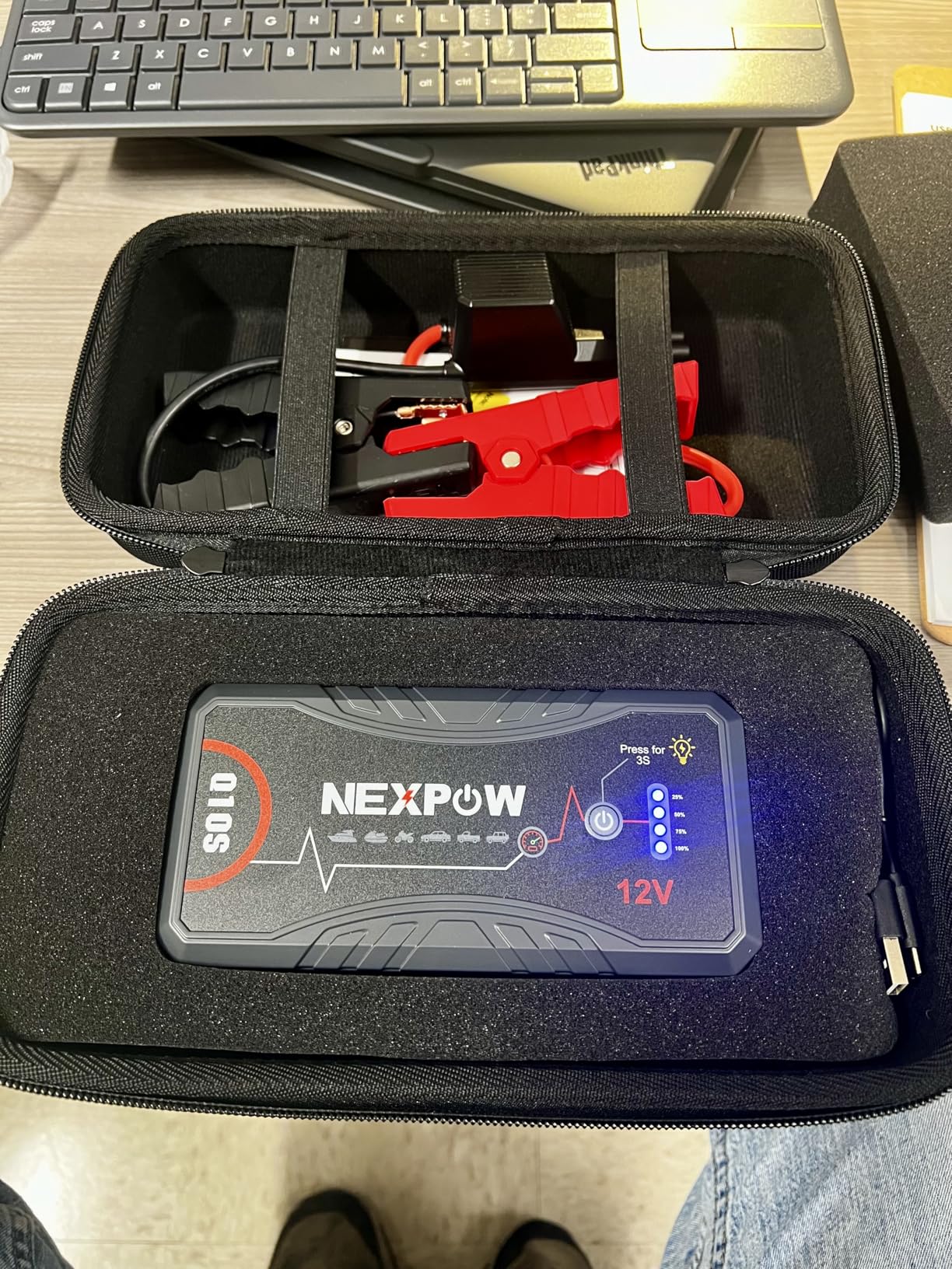 NEXPOW Car Jump Starter 2026 Upgraded Car Battery Jump Starter Pack 3000A Peak for Up to 9.0L Gas and 7.0L Diesel Engine 12V Auto Battery starter Jumper Cables Portable Lithium Jump Box with USB QC3.0 customer photo 2