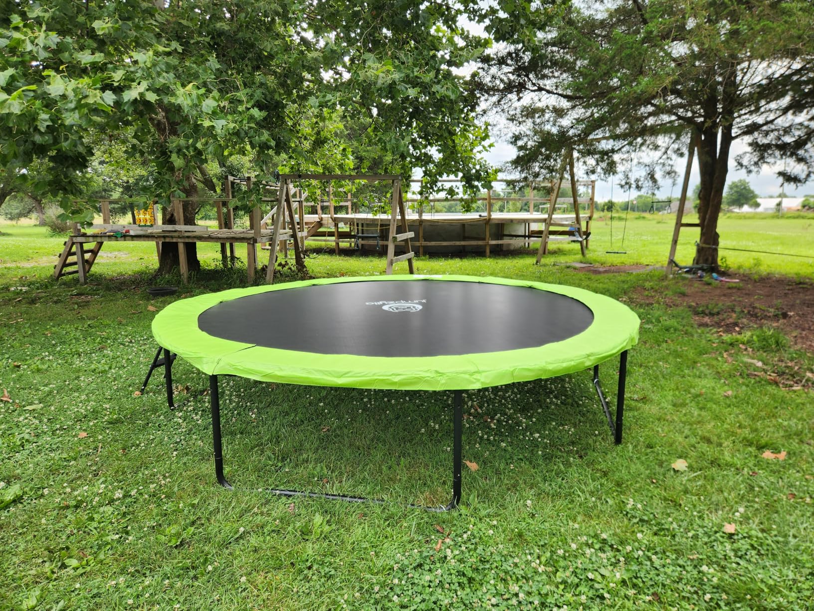 Outdoor Trampoline with Net for Kids 8FT 10FT 12FT 14FT 15FT 16FT | ASTM-compliant trampoline with enclosure, non-slip ladder, rust-resistant galvanized steel frame, 8FT-16FT for kids & adults customer photo 2