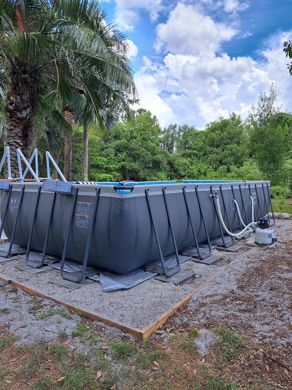 INTEX Ultra XTR 18ft x 9ft x 52in Above Ground Swimming Pool Set Bundle | 26355EH - 1500 GPH Sand Filter Pump, Ladder, Pool Cover & Ground Cloth with Sunshade Canopy Included customer photo 2