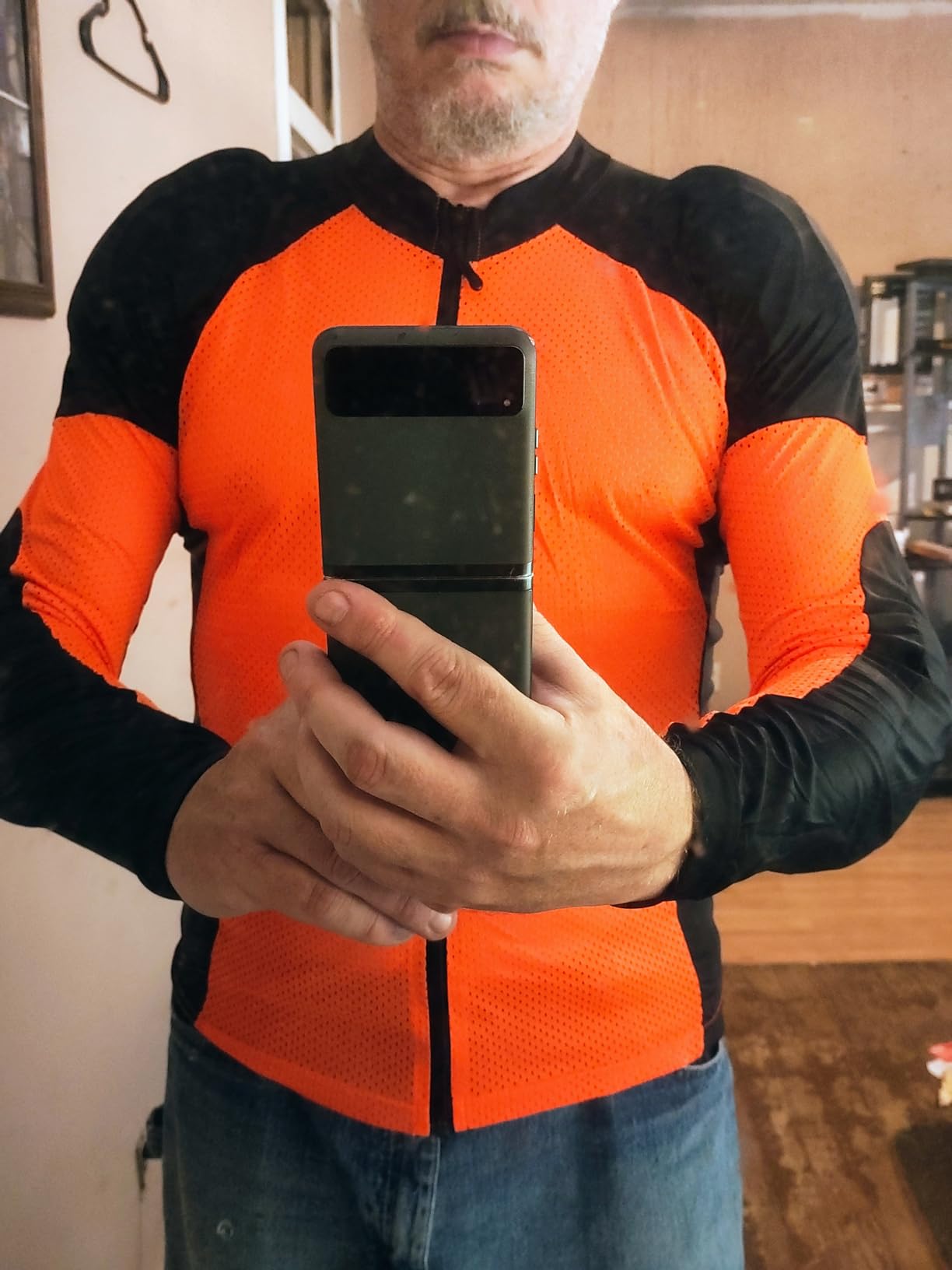 WICKED STOCK Mesh Armored Motorcycle Shirt for Men & Women - CE Level 2 Mesh Motorcycle Protective Shirt for Summer - Soft, Stretchy & Lightweight Motorcycle Armored shirt with Removable Padding customer photo 1