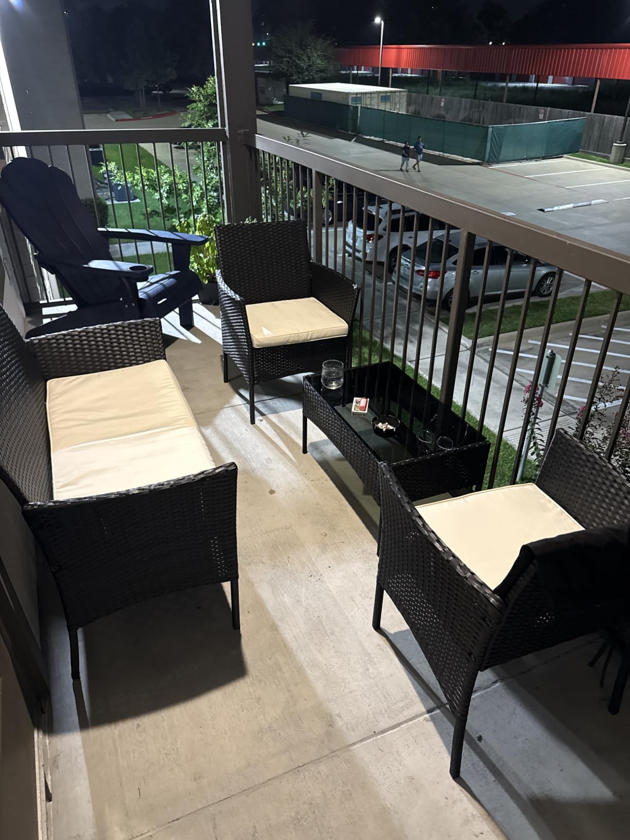5 Pieces Patio Furniture Sets Outdoor Sectional Sofa Rattan Chair Wicker Conversation Set for Outdoor Backyard Porch Poolside Balcony Garden Furniture with Coffee Table, Khaki Cushion customer photo 2