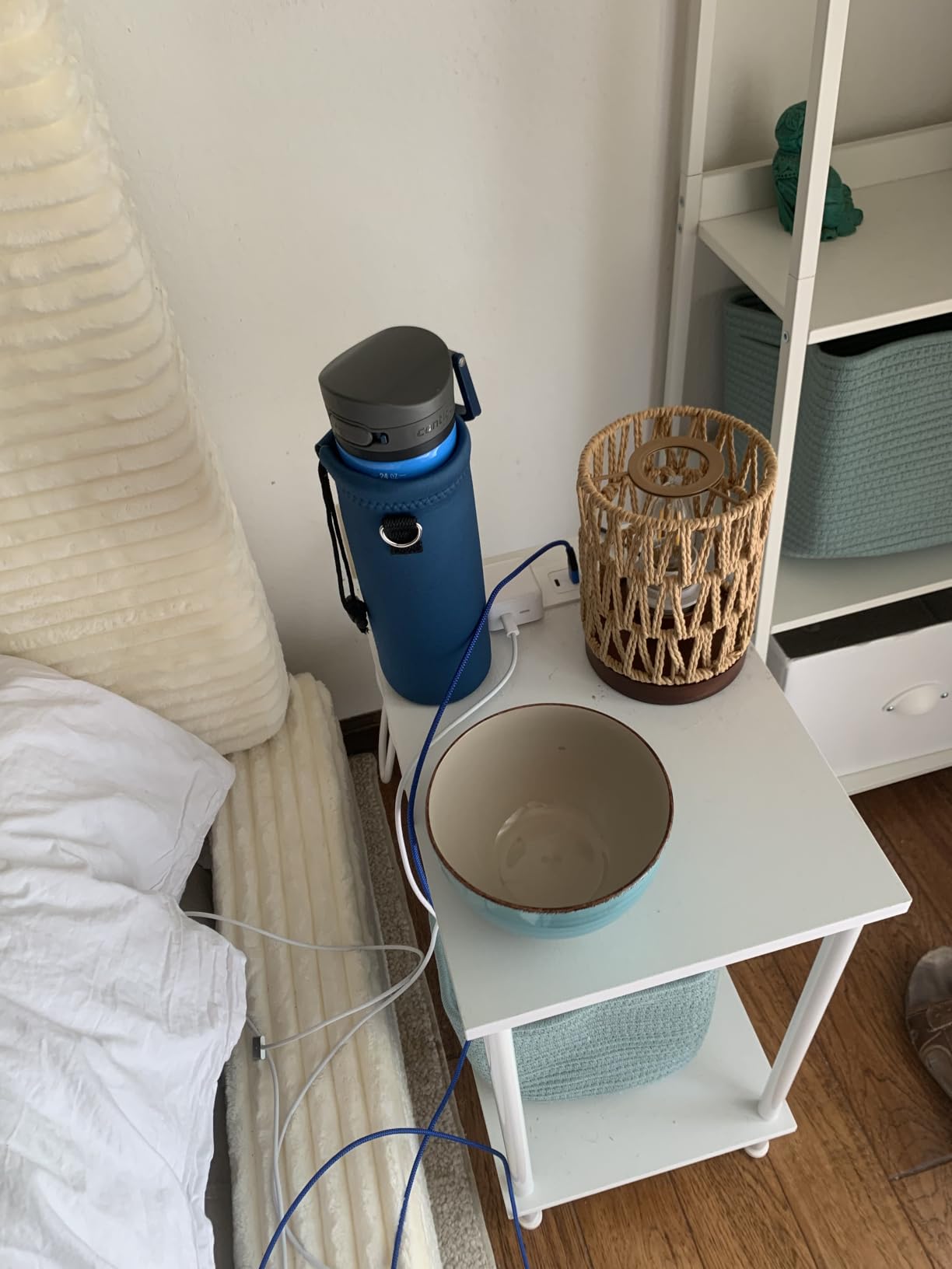 HOOBRO Side Table with Charging Station, Set of 2 End Tables with USB Port and Outlets, Nightstand with 2-Layer Storage Shelves for Small Spaces, Living Room, Bedroom, Rustic Brown BF09UBZP201 customer photo 2
