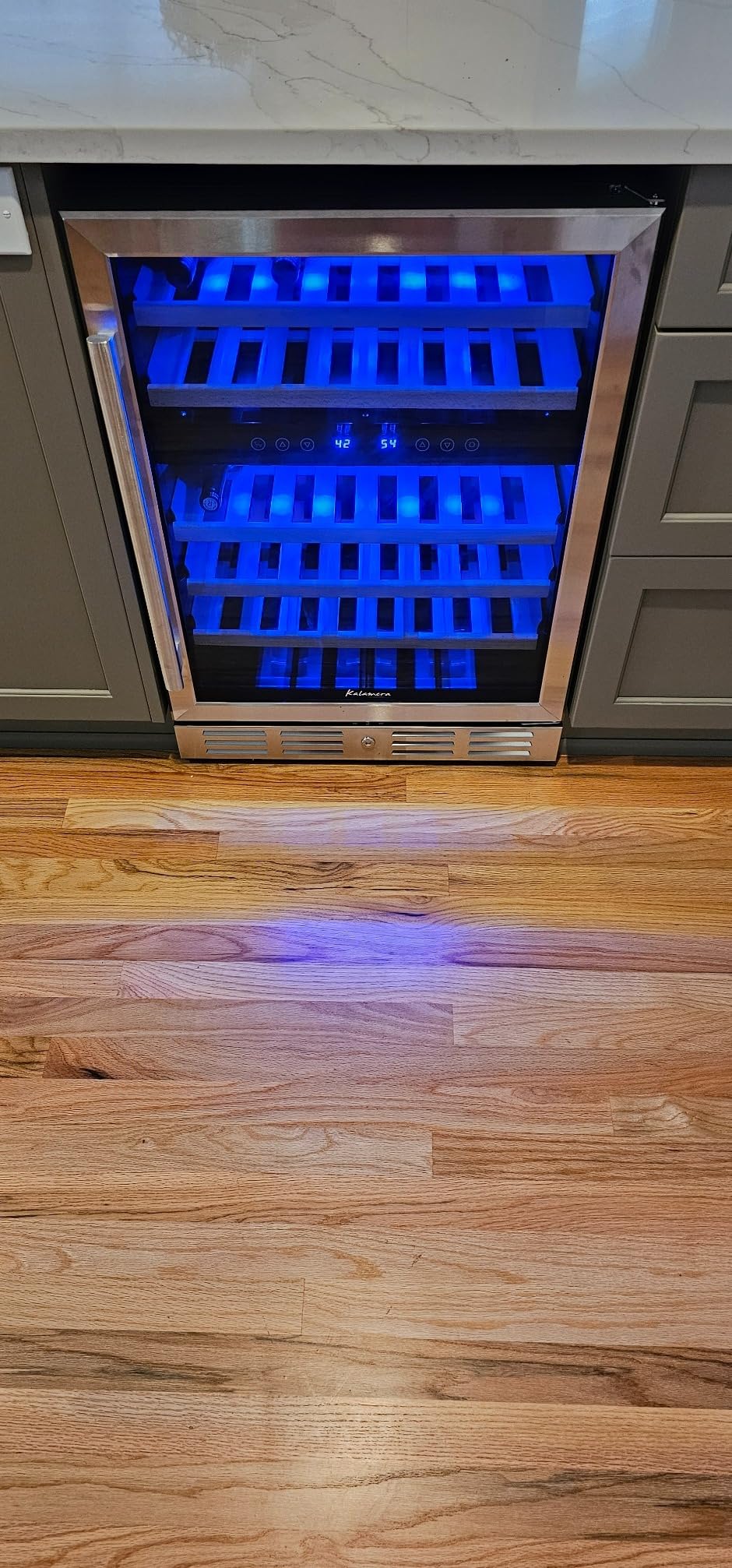 Kalamera 24 inch Wine Cooler, 37 Bottle Dual Zone Built-in or Freestanding customer photo 1