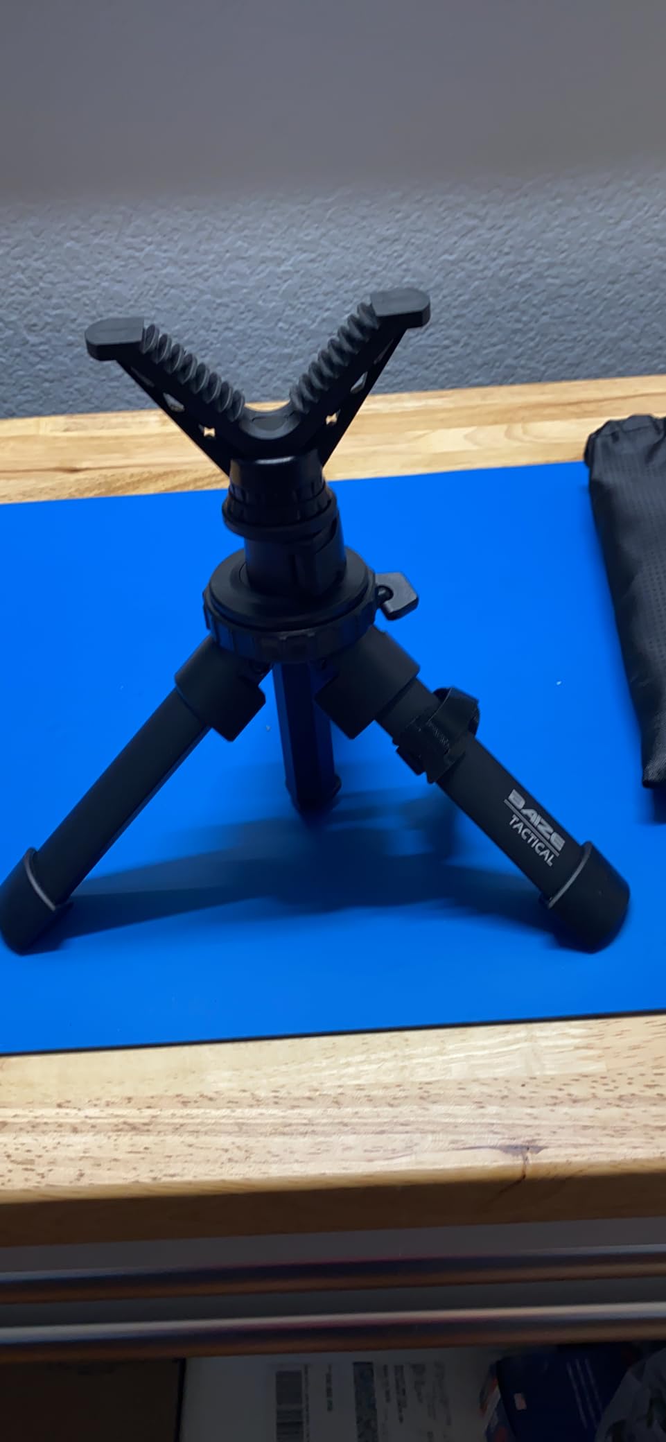 BZTAC Tactical Compact Rapid Shooting Rest - Adjustable Height Rifle Tripod with 360 Rotation V Yoke Holder customer photo 2