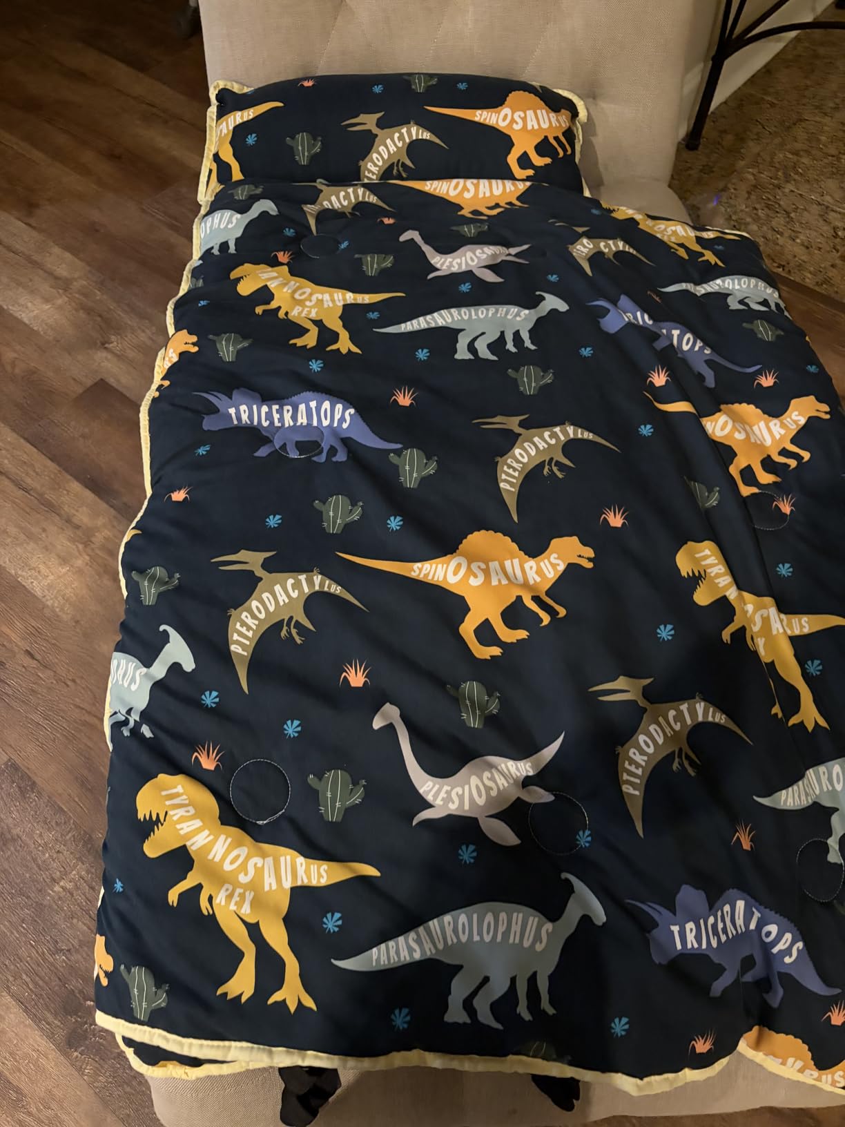 Primlect Thickened Toddler Nap Mat with Removable Pillow and Minky Blanket, Extra Large 55''x35'' Sleeping Bag, Washable, Roll up, Perfect for Daycare, Preschool, Kindergarten, Boys and Girls customer photo 2