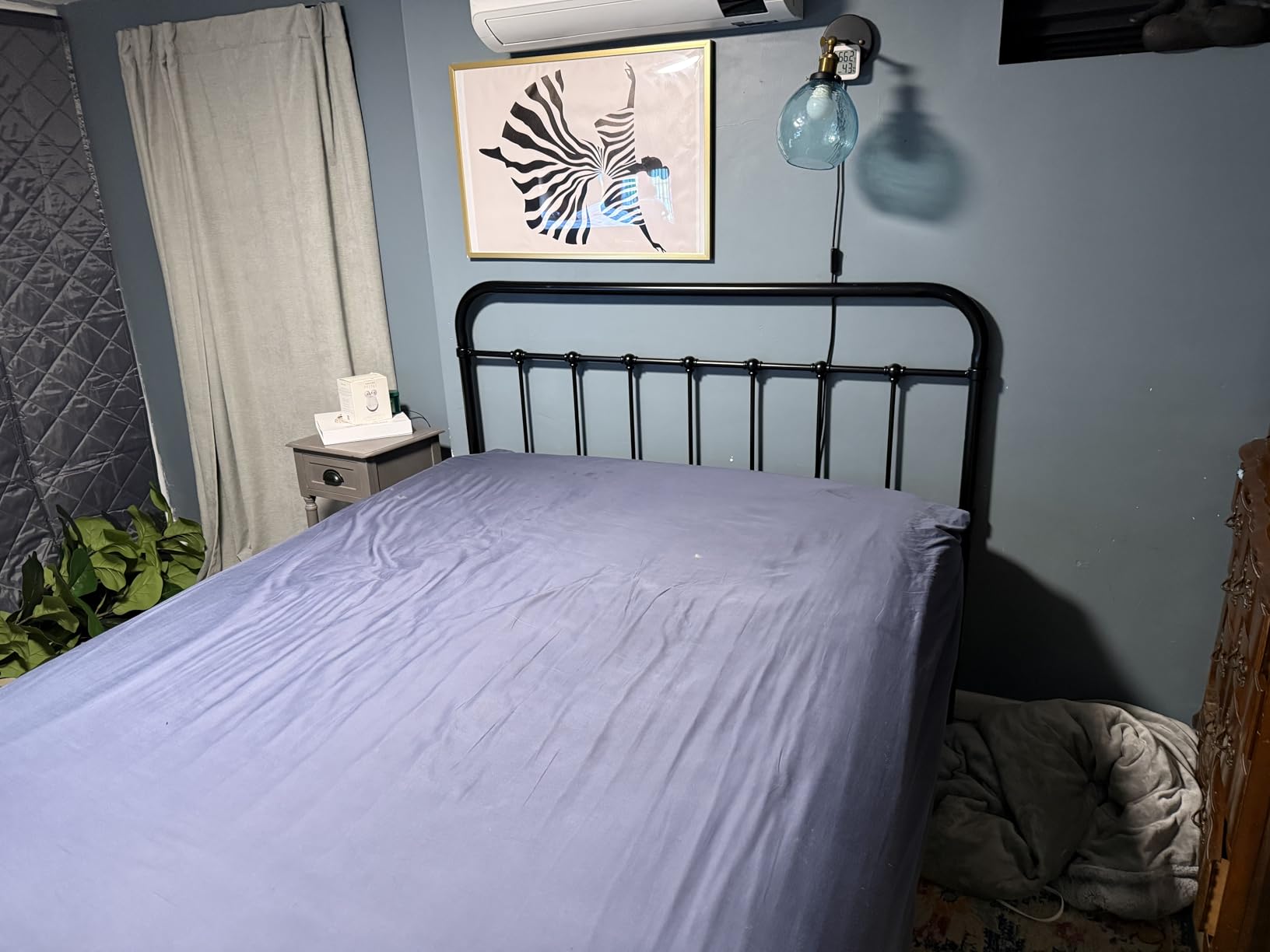 Allewie Queen Metal Bed Frame with Victorian Iron-Art Headboard, Black | Victorian Style Wrought Iron-Art Headboard/Footboard, Easy Assembly, Under Bed Storage, No Box Spring Required customer photo 2