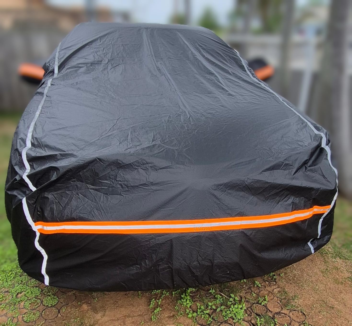Car Cover Waterproof All Weather, 6 Layers Car Covers for Automobiles, Full Exterior Cover with Zipper, Outdoor Car Cover Sun UV Rain Snow Wind Protection, Fit for 185