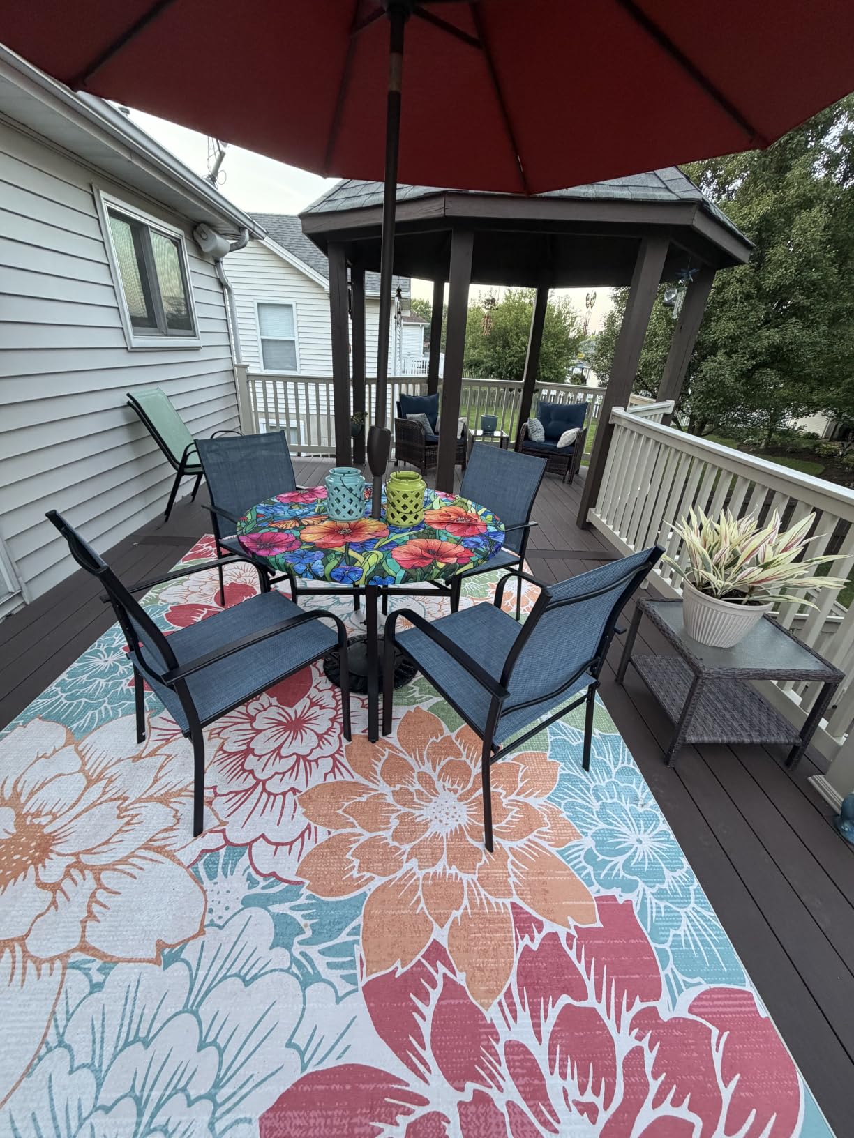 5pc Patio Dining Set for 4, Outdoor 42