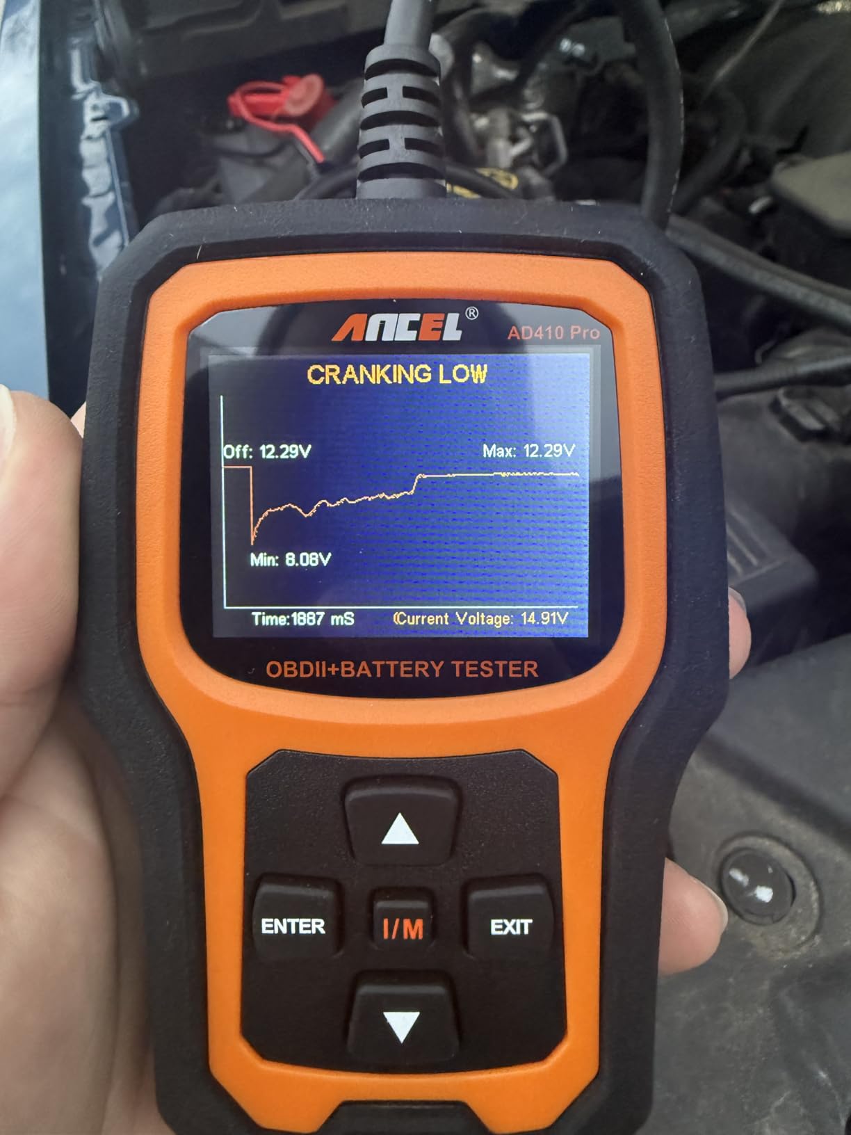 ANCEL AD410 PRO OBD2 Scanner and Battery Tester, 2-in-1 Car Diagnostic Tool, Check Engine Light, EVAP Test, Live Data, 12V Battery Analyzer with Cranking & Charging System Test customer photo 1