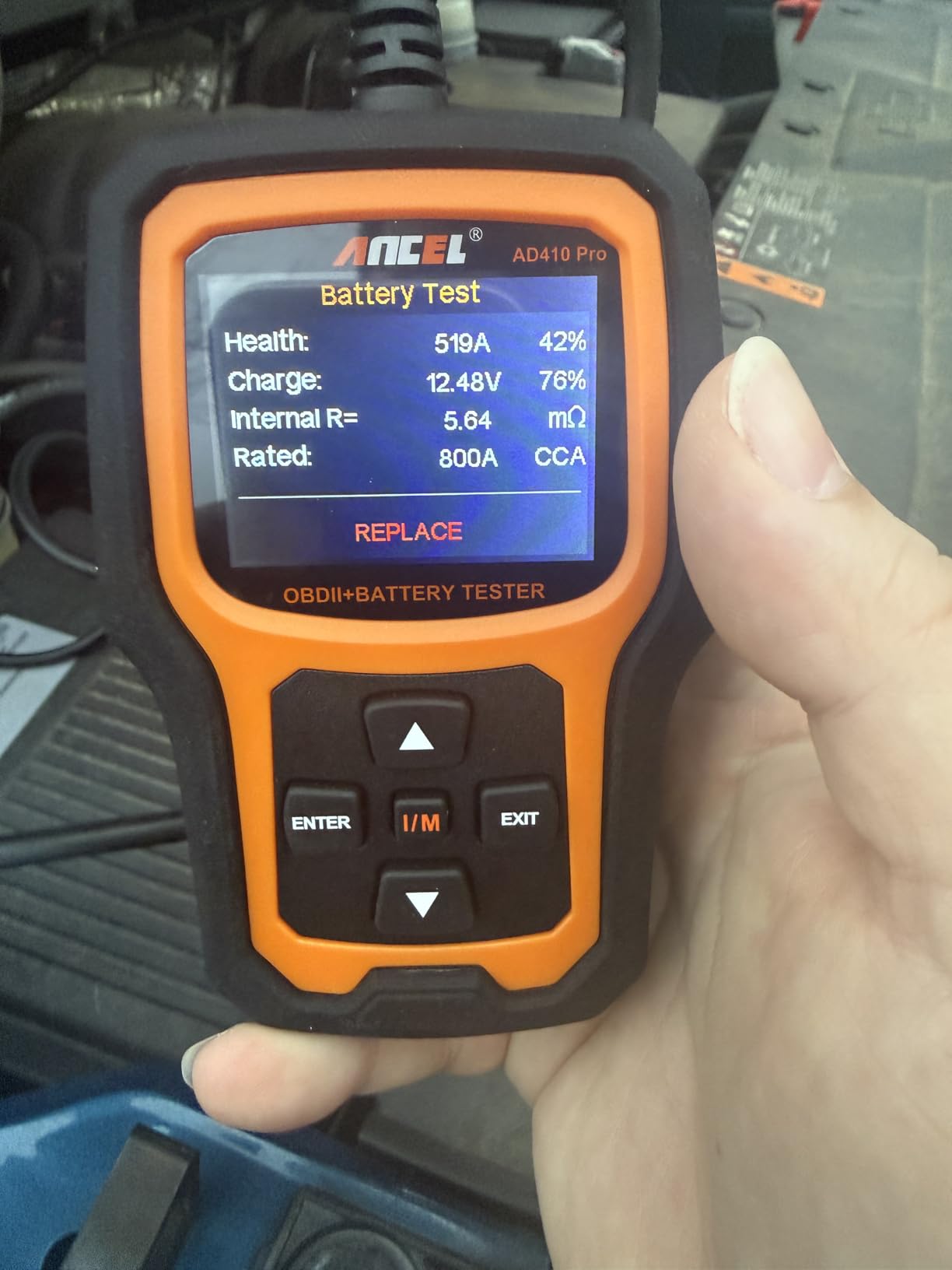 ANCEL AD410 PRO OBD2 Scanner and Battery Tester, 2-in-1 Car Diagnostic Tool, Check Engine Light, EVAP Test, Live Data, 12V Battery Analyzer with Cranking & Charging System Test customer photo 2