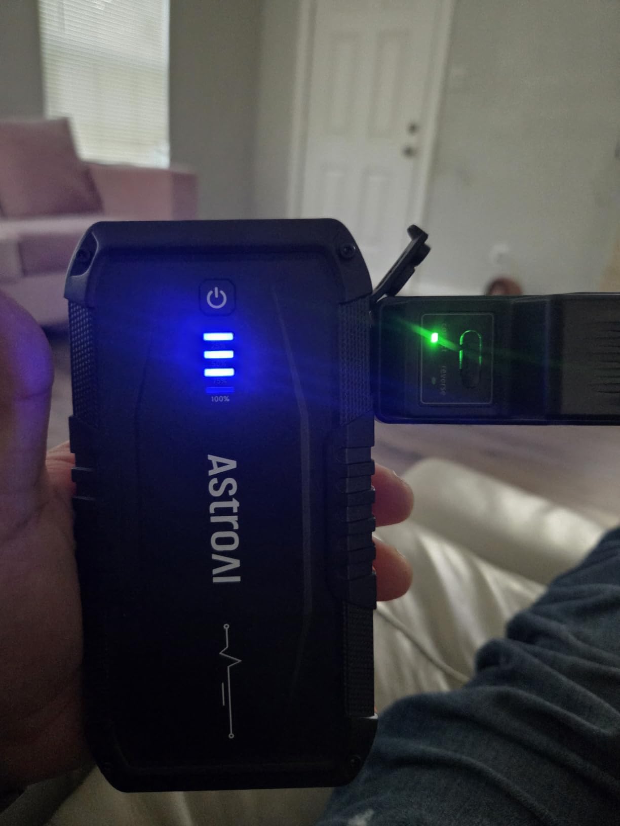 AstroAI S8 Car Battery Jump Starter 1500A - Portable 12V Lithium Jump Box with 3 Mode Flashlight, Power Bank & Smart Jumper Cables - for 6.0L Gas and 3.0L Diesel Engines customer photo 2