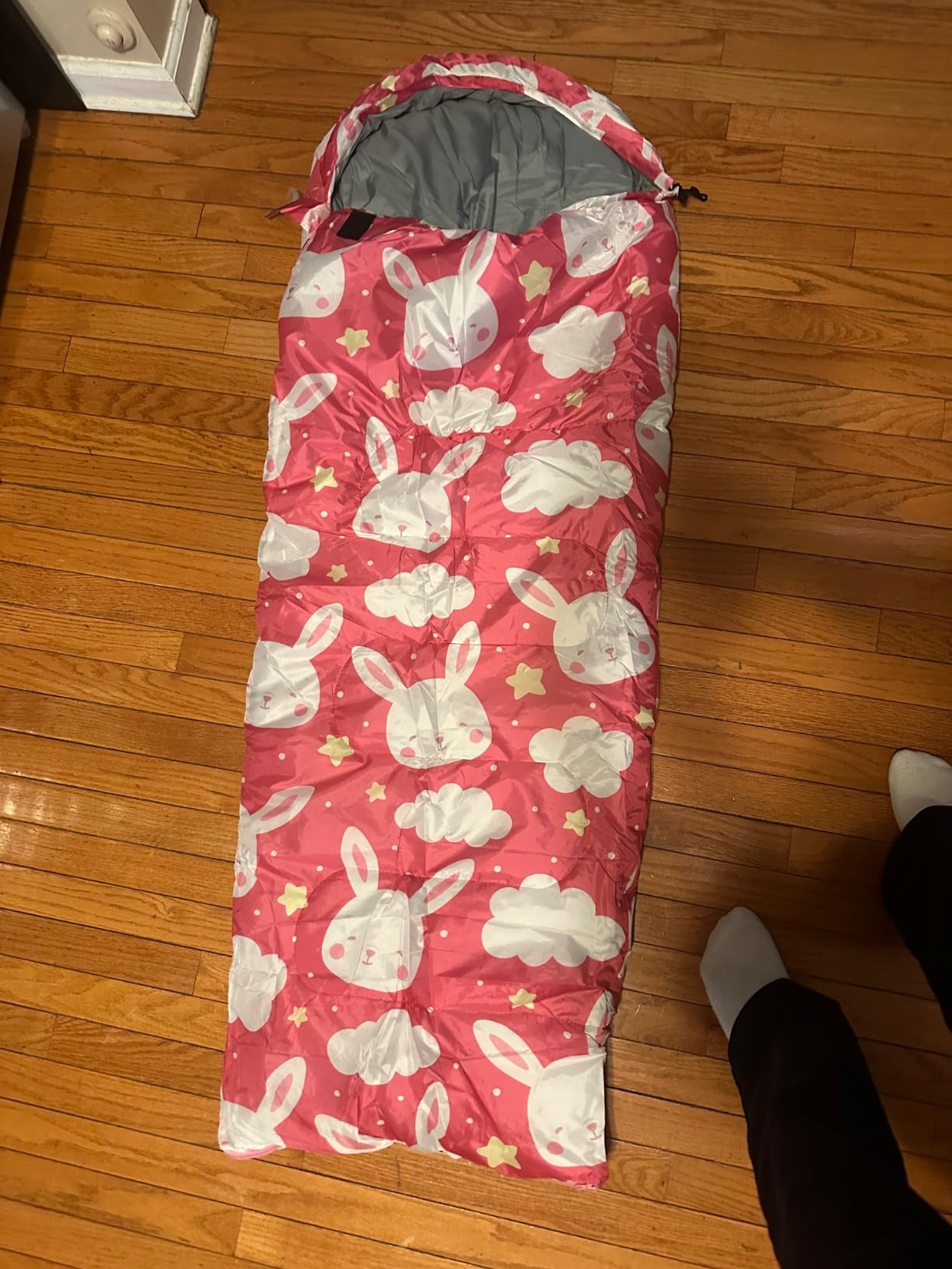 Kids Sleeping Bags - Camping Sleeping Bags with Carry Bag - Compact Sleeping Bag for Hiking, Backpacking 3 Season Warm & Cool Weather, Lightweight Waterproof Outdoor Travel for Boys Girls customer photo 2