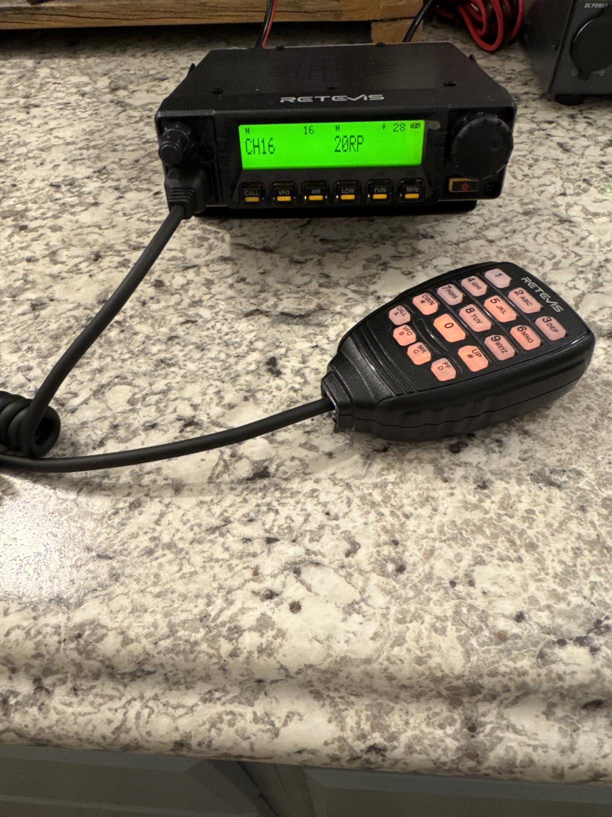 Retevis RA87 GMRS Mobile Radio, High Power Mobile Transceiver Base Station with Cable, 8 Repeater Channels, Chirp, Dual Watch, Long Range Two Way Radio for Off-Road customer photo 1