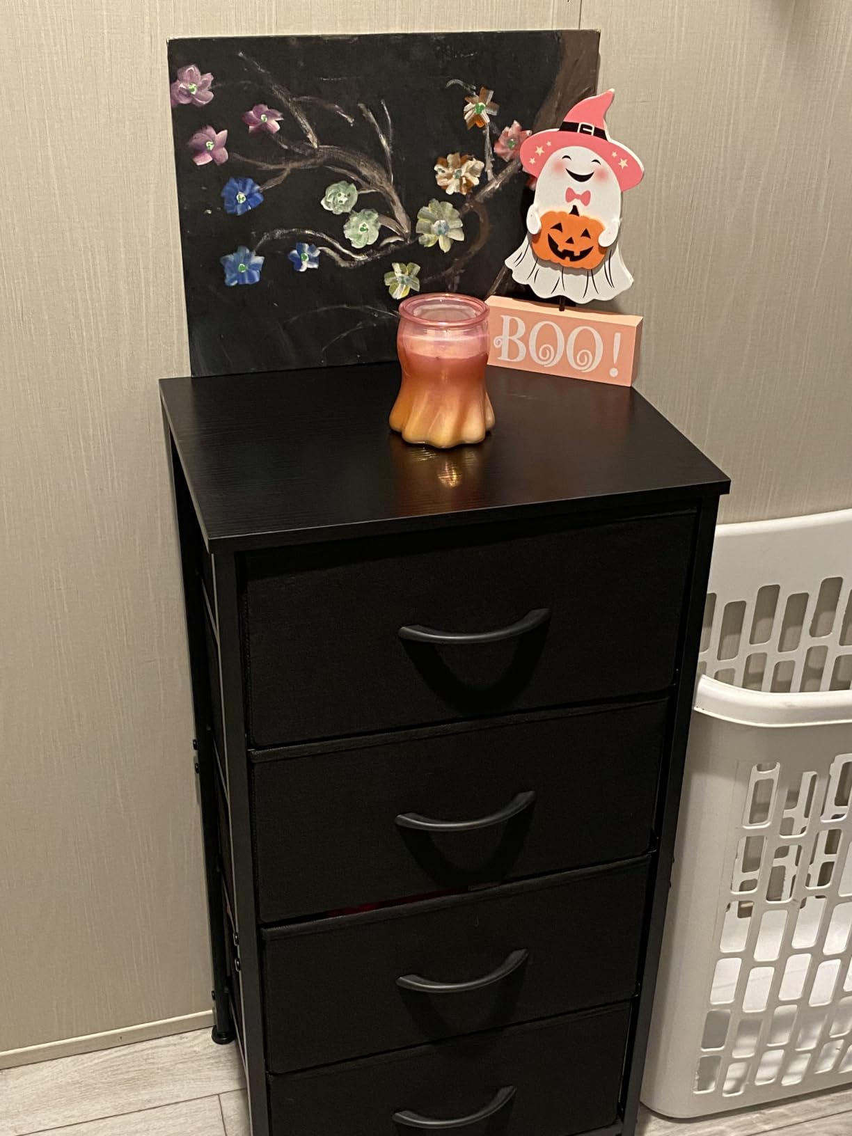 AODK Small Dresser for Bedroom with 4 Storage Drawers, Black customer photo 1