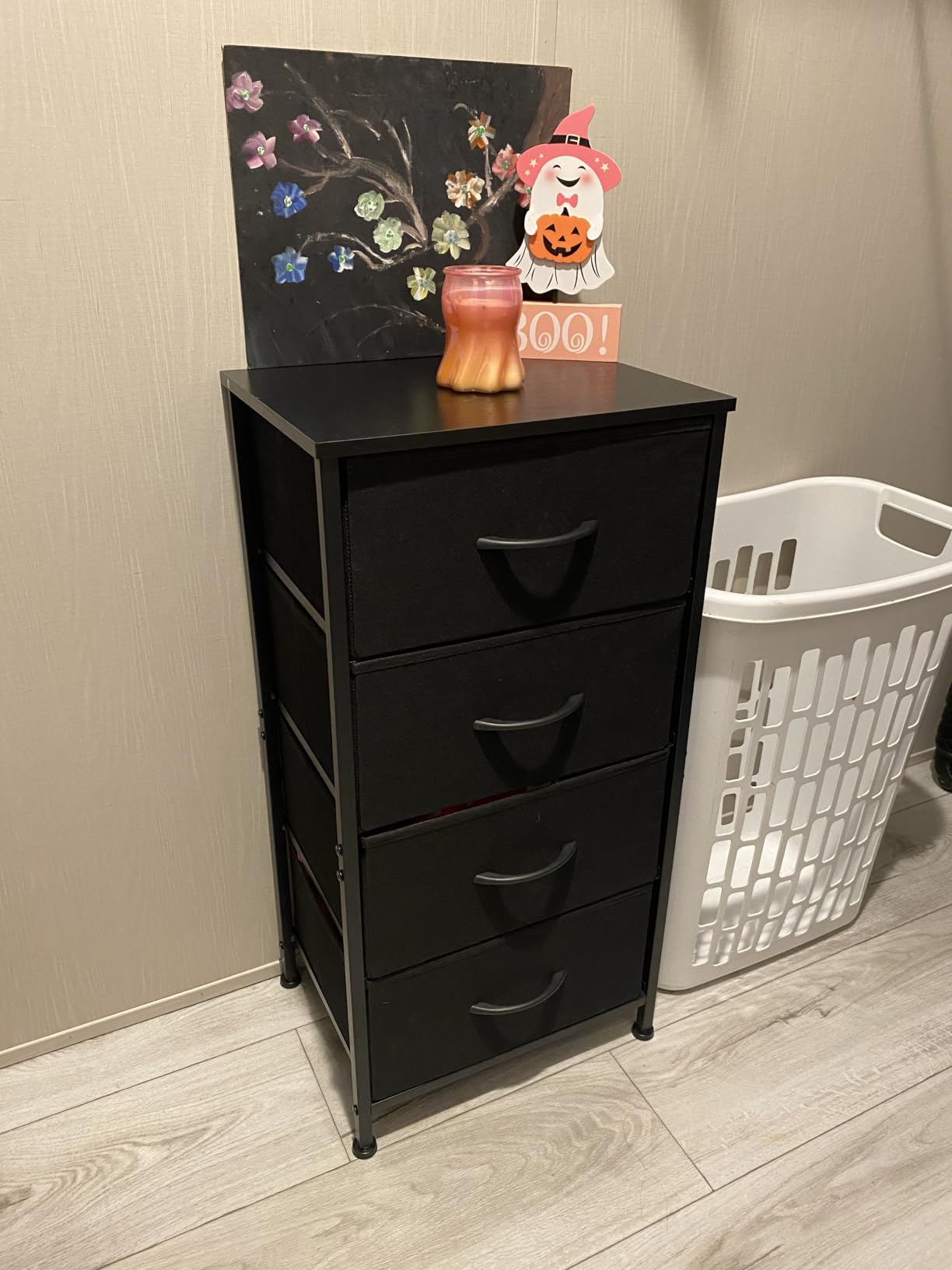 AODK Small Dresser for Bedroom with 4 Storage Drawers, Black customer photo 2