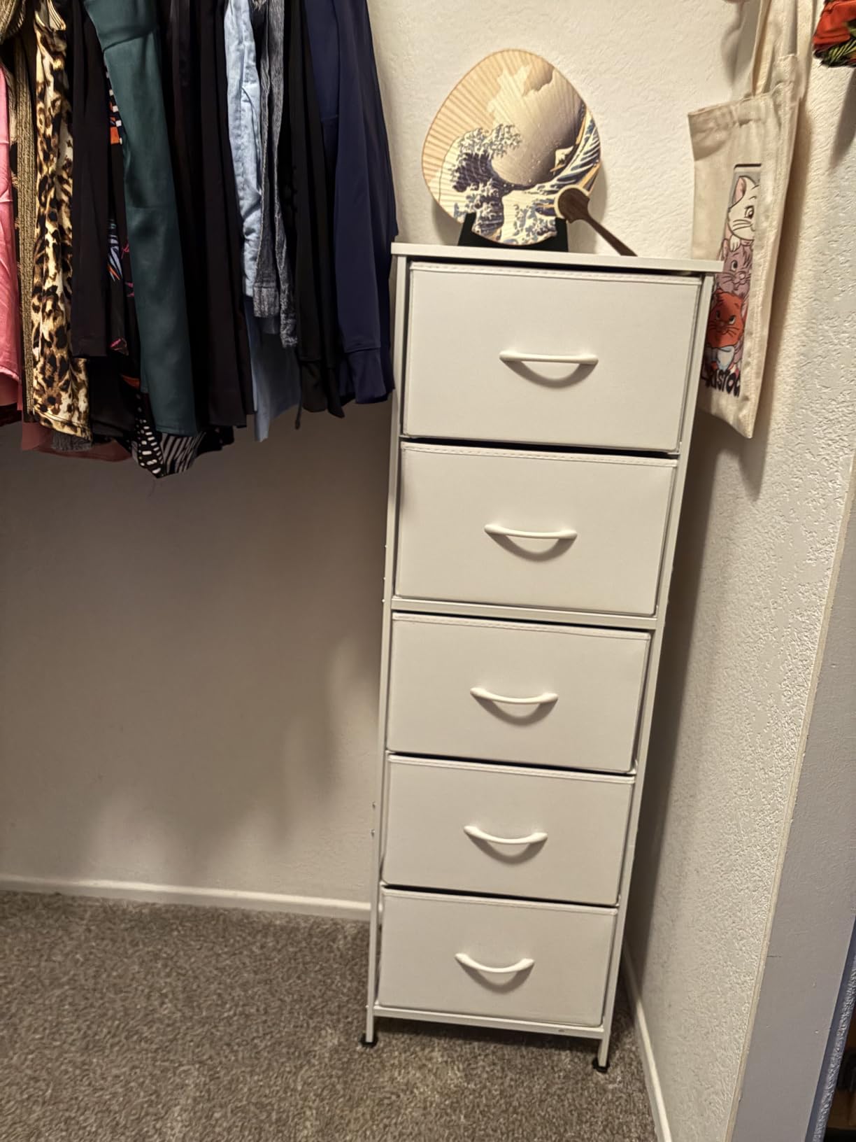 WLIVE Tall Dresser for Bedroom, 5 Drawer Dresser, Rustic Brown customer photo 1