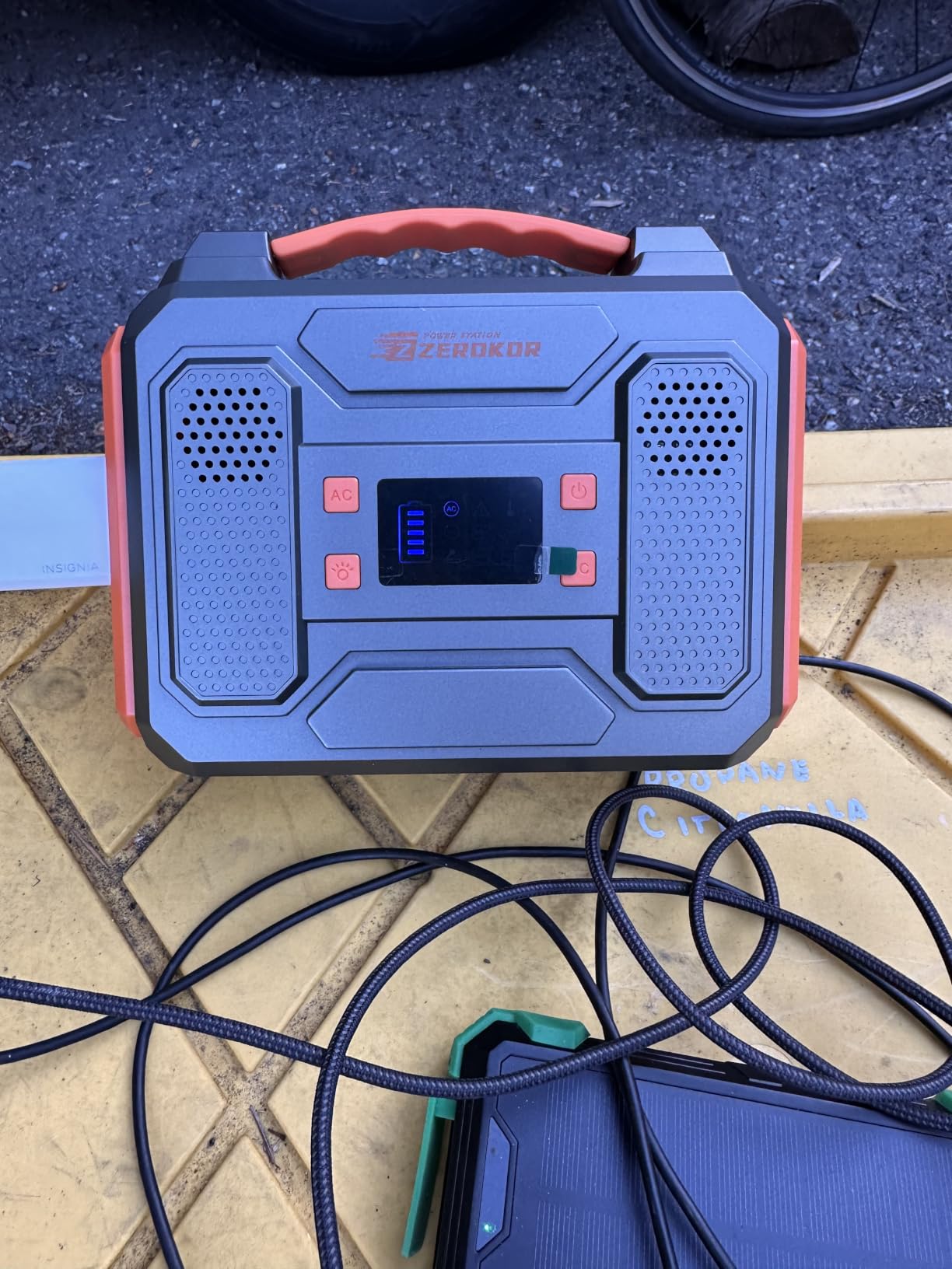 Portable Solar Generator, 300W Portable Power Station with Foldable 60W Solar Panel, 110V Pure Sine Wave 280Wh Battery Power Pack with USB DC AC Outlet for Camping Smart Devices RV Van Outdoor customer photo 1