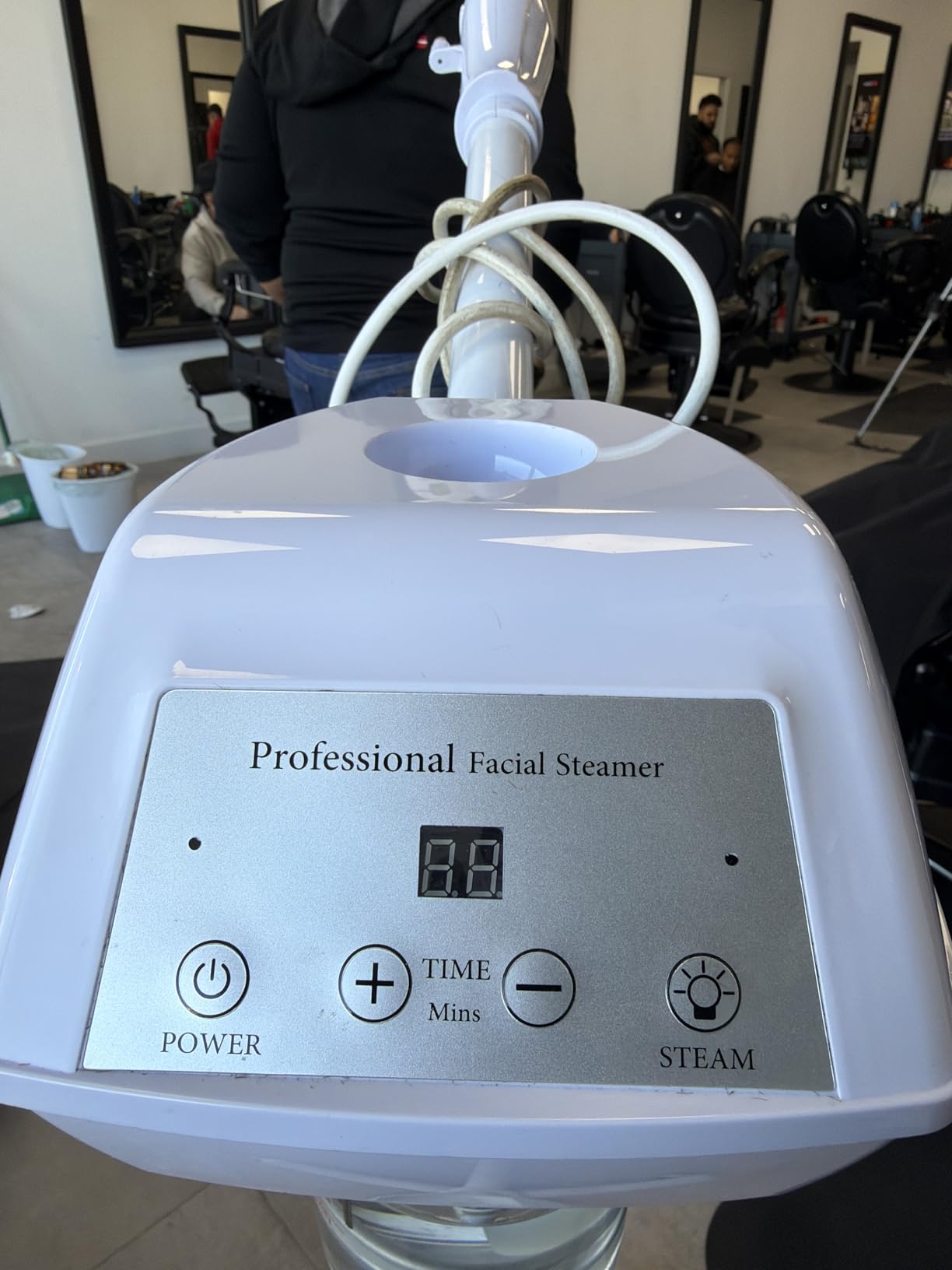 Professional Facial Steamer, Face Steamer on Wheels, SPA Ozone Steamer, Standing Face Steamer for Spa, Salon and at Home Use customer photo 1
