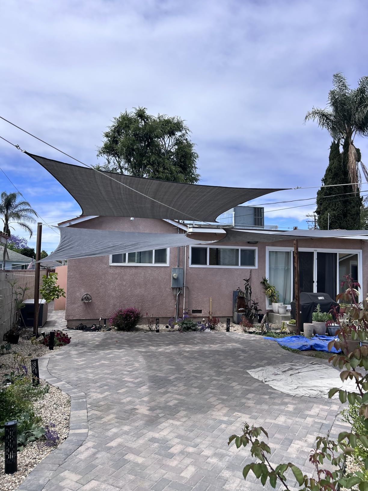Cool Area Sun Shade Sail 12x16FT Rectangle Shade Canopy Outdoor Sunshade for Patio Backyard Garden, Dark Grey customer photo 2