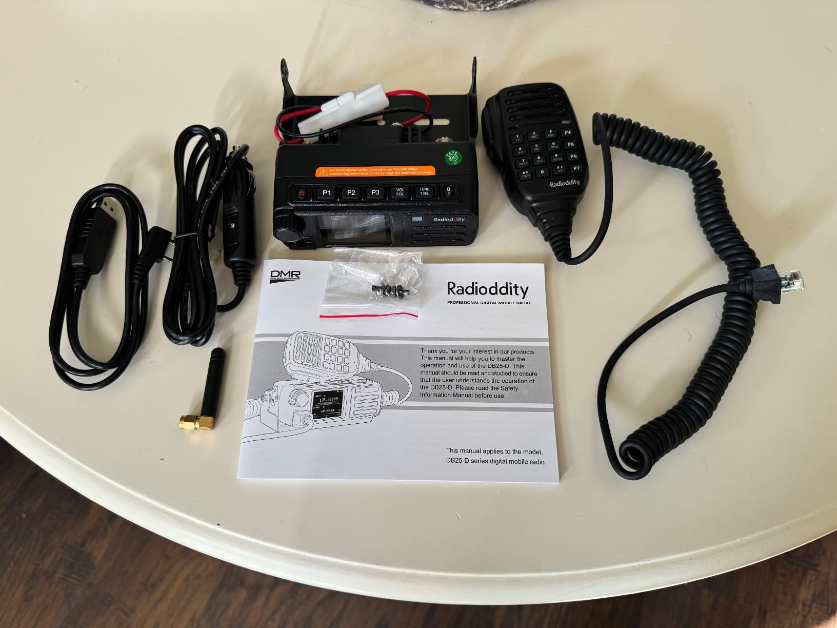 Radioddity DB-25D Pro Dual Band DMR Mobile Radio, 20W VHF UHF Ham Amateur Radio Digital Transceiver with GPS APRS, 4000CH 500,000 Contacts customer photo 1