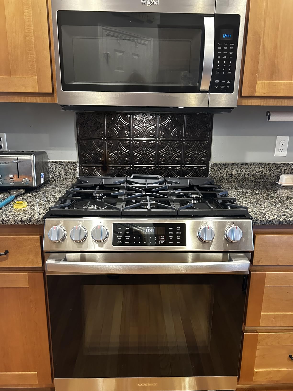 Cosmo COS-GRC305KTD 30 in. Lumin 6.1 cu ft 5 Burner Gas Range with Air Fry, Stainless Steel | Convection Oven, Self Clean, Cast Iron Grates, Digital Display, Storage Drawer, LP Convertible customer photo 2