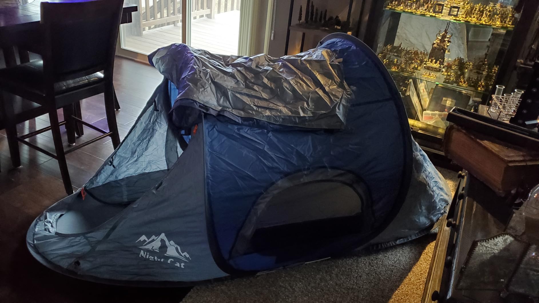 Night Cat Pop-up Camping Tent: 1 Person Tent Waterproof Instant Easy Setup Outdoor Tent customer photo 2