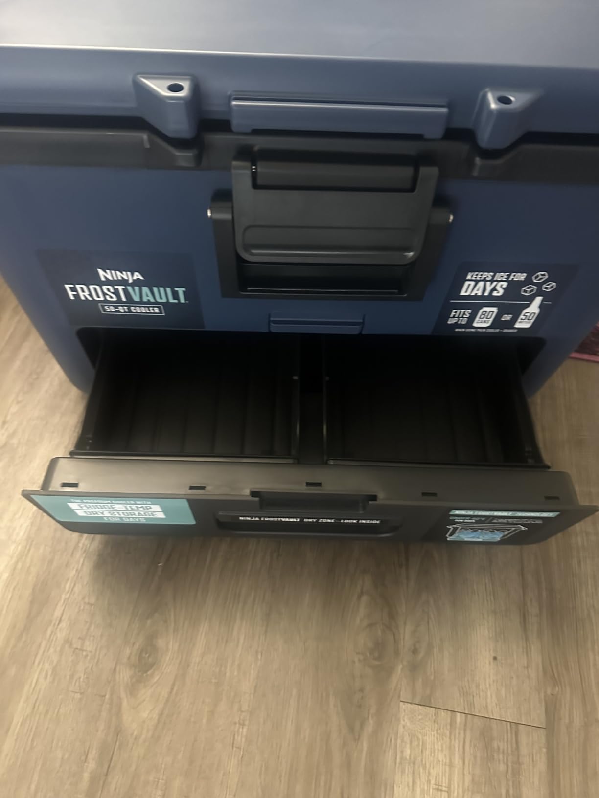 Ninja FB151BL FrostVault 50qt Hard Cooler with Dry Zone, Integrated Fridge-Temp Dry Storage Drawer customer photo 2