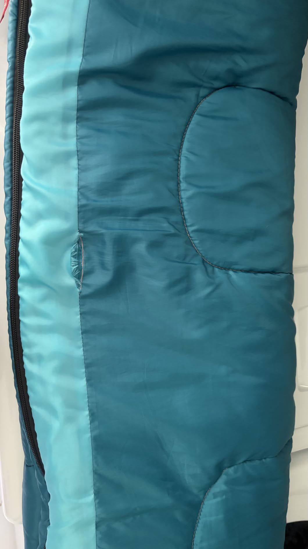 Coleman 50F Sleeping Bag, Comfortable Youth Sleeping Bag for Sleepovers & Camping, Fits Children up to 5ft Tall, Glow in The Dark Design, Stuff Sack Included, Machine Washable customer photo 1
