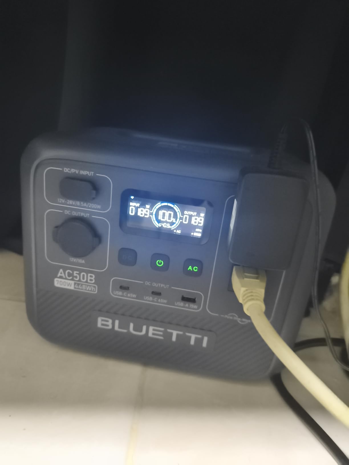 BLUETTI AC50B Portable Power Station, 448Wh Solar Generator LiFePO4 Battery Backup w/ 2 700W AC Outlets (Power Lifting 1000W), 0-80% in 45 Min, for Camping, Road Trip, Outage (Solar Panel Optional) customer photo 2