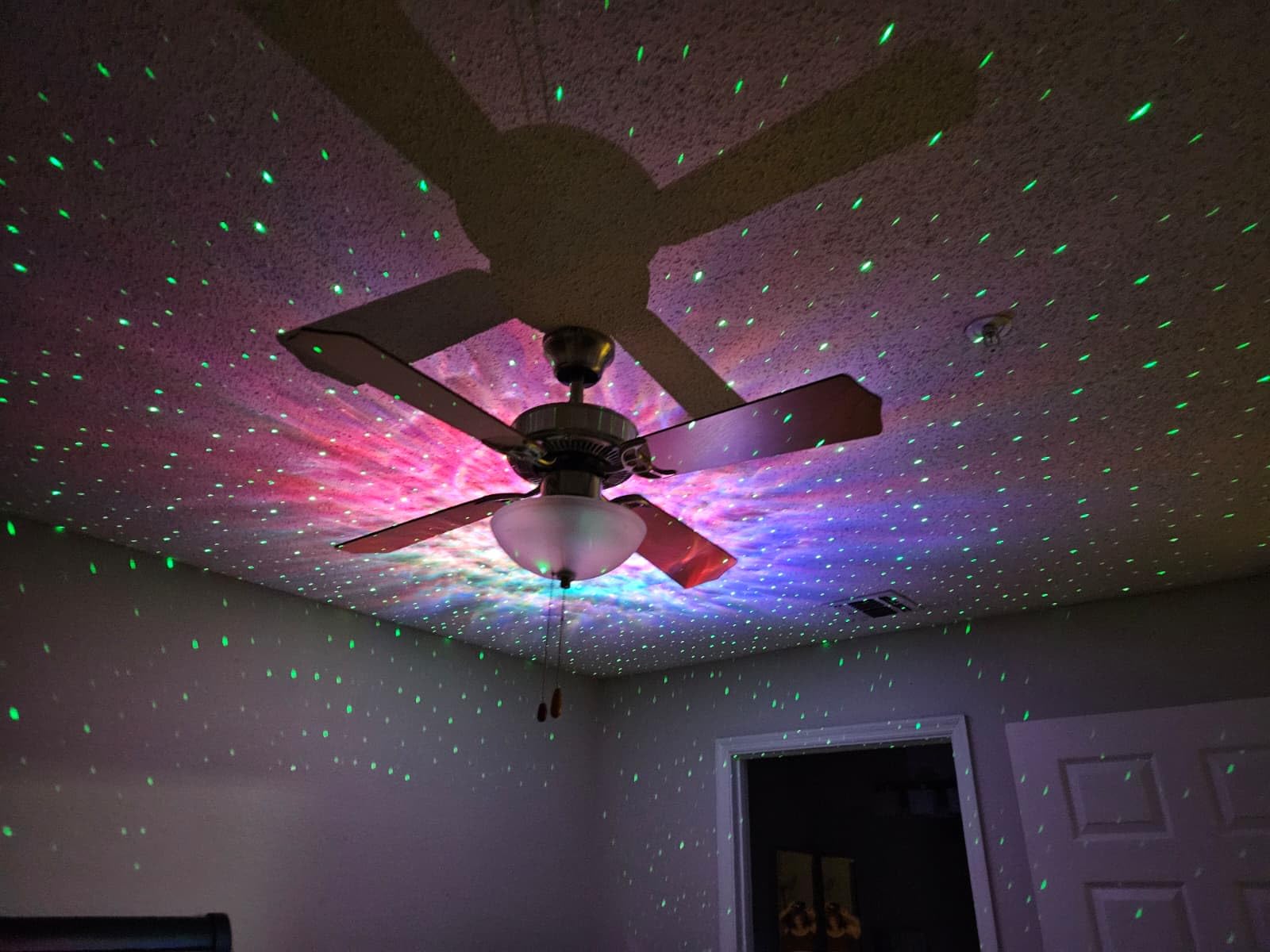 Rossetta Dual Lens Galaxy Projector, Star Projector for Bedroom with 58 Light Effects, Night Light Projector with White Noise & Bluetooth Speaker, Remote Timer, Room Decor Gift for Kids Adults Teens customer photo 1