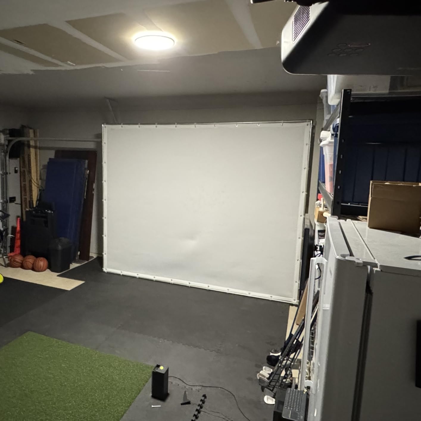 Golf Simulator Impact Screen, Premium Triple Layer Launch Monitor Projector Screen with HD Visuals, Indoor Practice Screen customer photo 1