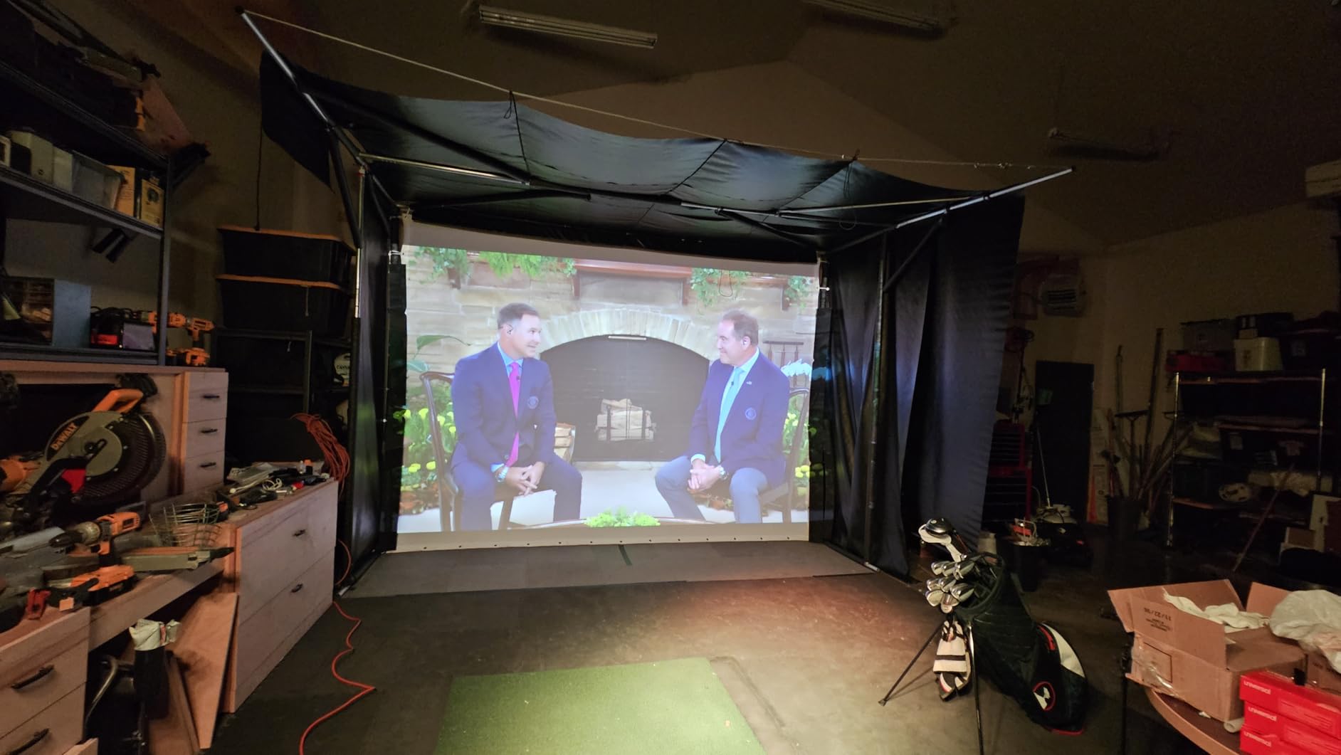Golf Simulator Impact Screen, Premium Triple Layer Launch Monitor Projector Screen with HD Visuals, Indoor Practice Screen customer photo 2