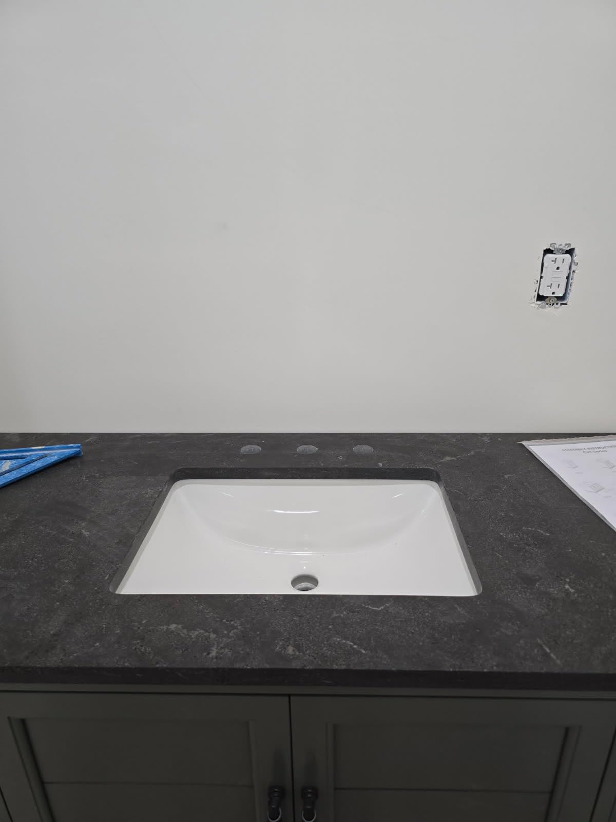 72 Inch Bathroom Vanity with Double Sink & Ceramic Top, Vanity Cabinet with Center Countertop Basin, Soft-Closing Doors, Backsplash, Sliver Grey customer photo 2