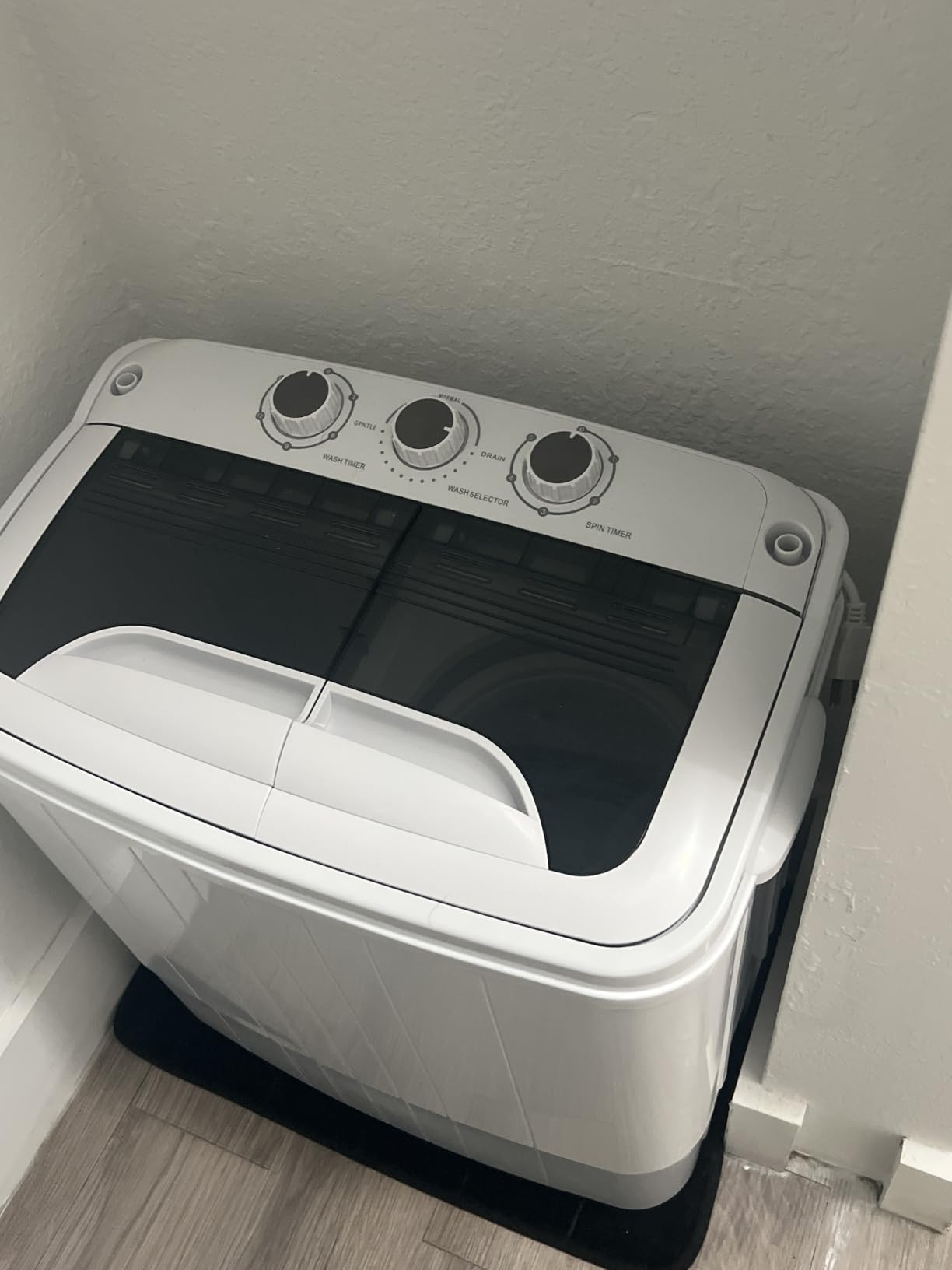 Portable Washing Machine, 18lbs Twin Tub Portable Washer with Spin Cycle and Dryer, Semi-automatic Washer Machine Combo for Dorms, Apartments, Blue customer photo 1
