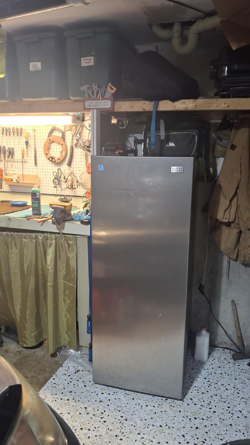 BLACK+DECKER 11 Cu. Ft. Convertible Freezer Refrigerator, Upright Freezer with Glass Shelves, Reversible Door, ENERGY STAR rated, Frost Free, BUC1100XS, Stainless Look customer photo 2