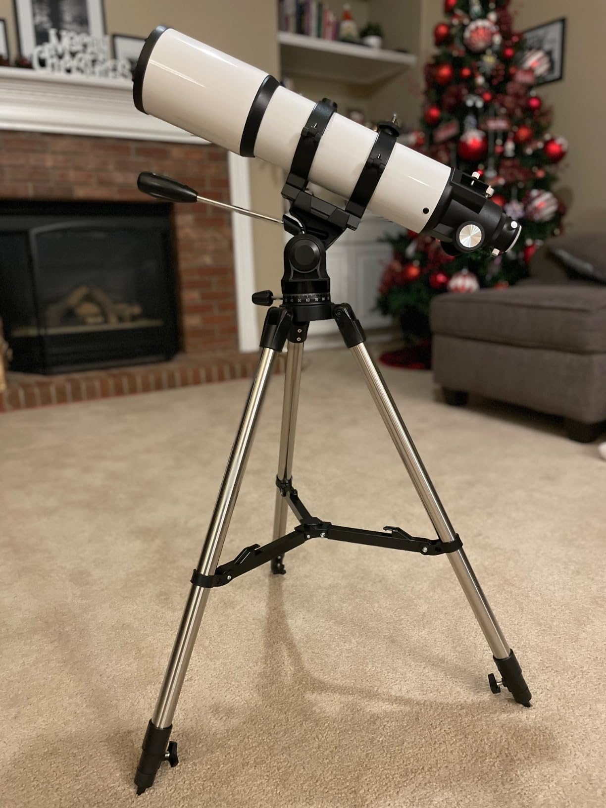 Telescope, 90mm Aperture 800mm - Telescope for Adults & Kids, Professional Refractor Telescopes for Adults High Powered, Beginner-Friendly, Phone Adapter & Stable Stainless Tripod, Portable Carry Bag customer photo 2