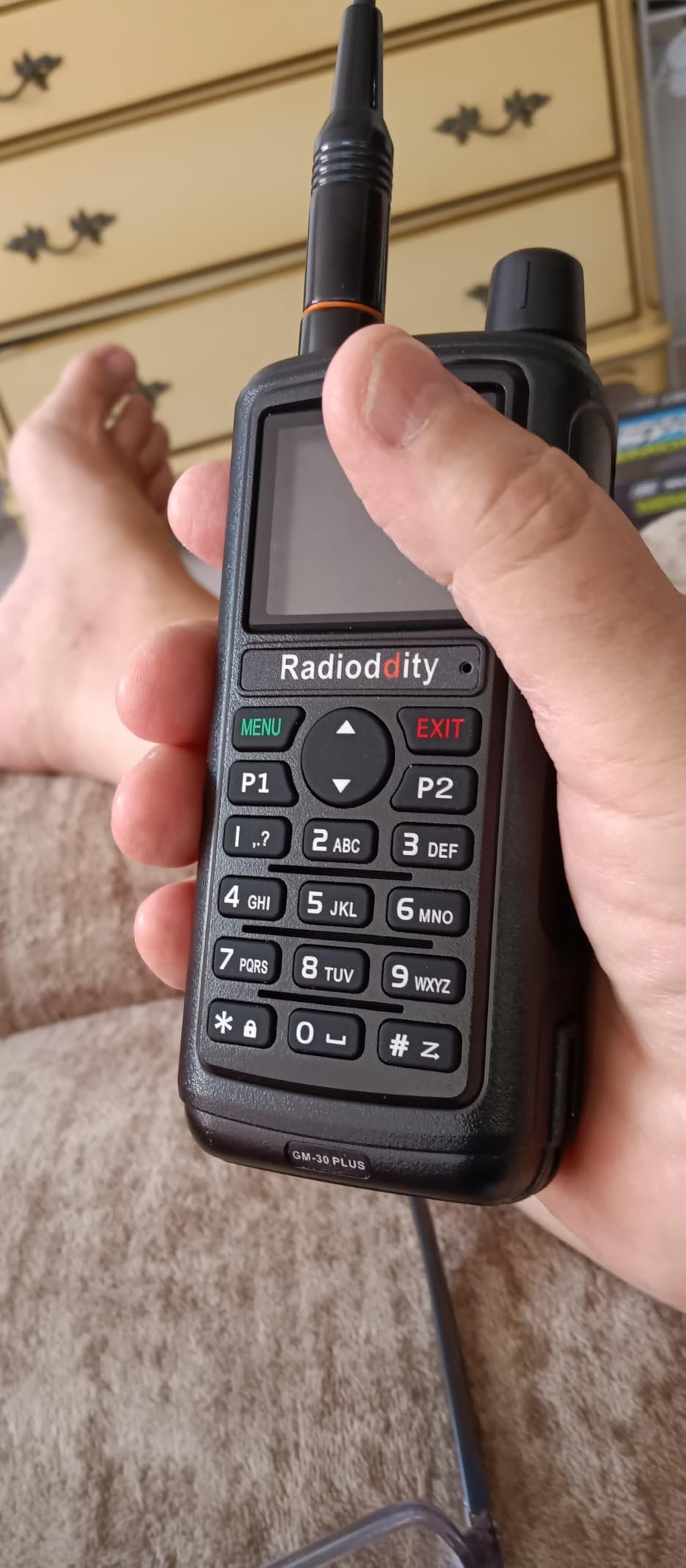 Radioddity GM-30 Plus GMRS Handheld Radio, GMRS Repeater Capable Long Range NOAA/UHF/VHF/Airband Scanner & Receiver, 1000 Channels, GPS Tracking, Programming Cable+15.5