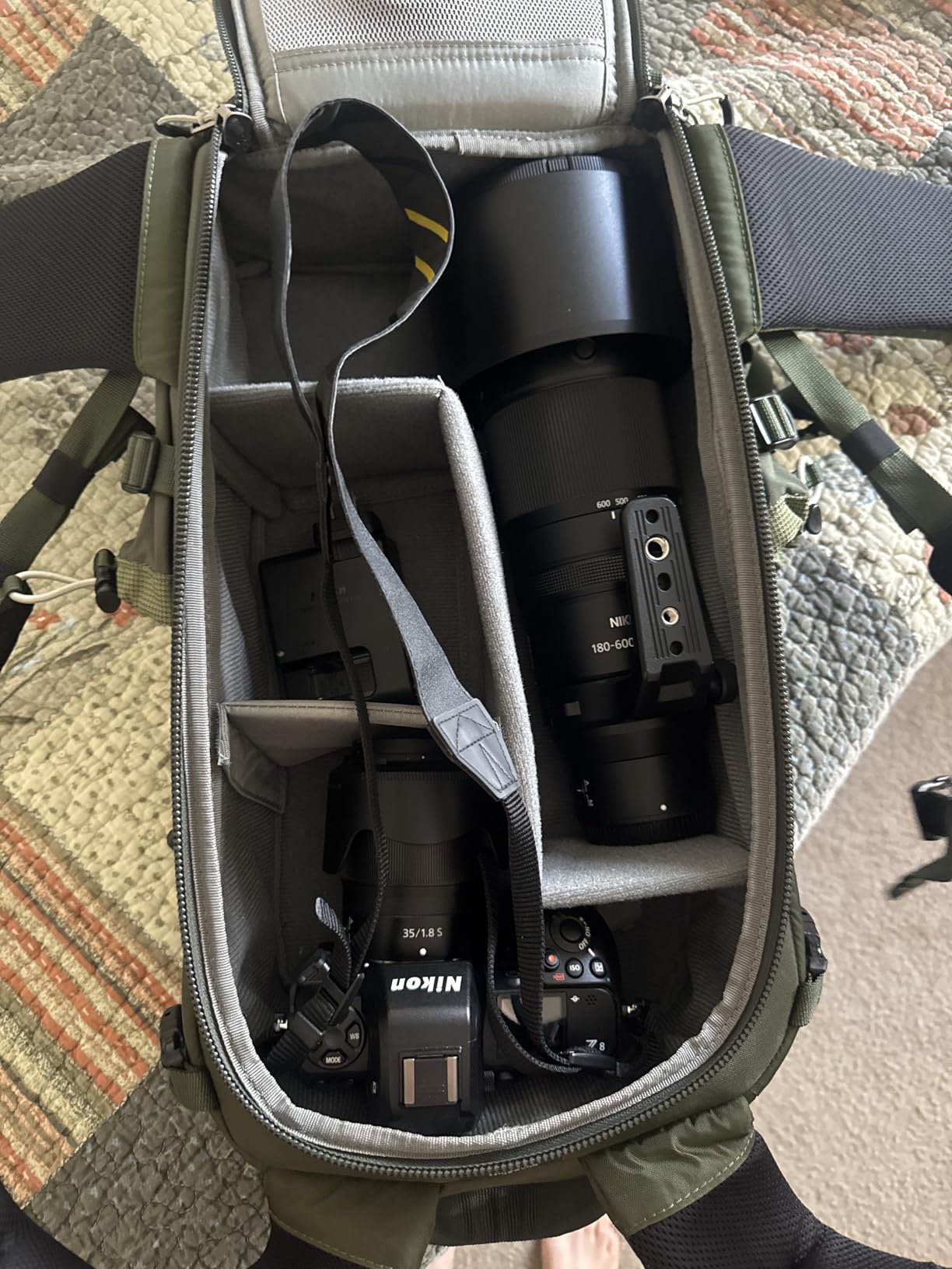 Think Tank Backlight Sprint Lightweight Slim Camera Daypack Backpack for DSLR, Mirrorless, Photography and Video - Montane Green customer photo 1