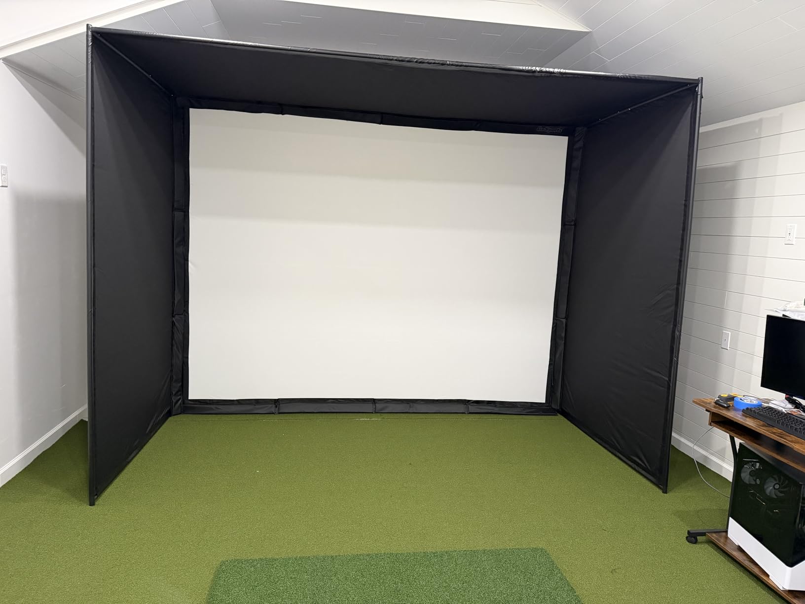 GoSports Golf Simulator Enclosure Nets - Complete Set with Frame and HD Impact Screen Kit - Indoor At Home Golf Training Equipment customer photo 1