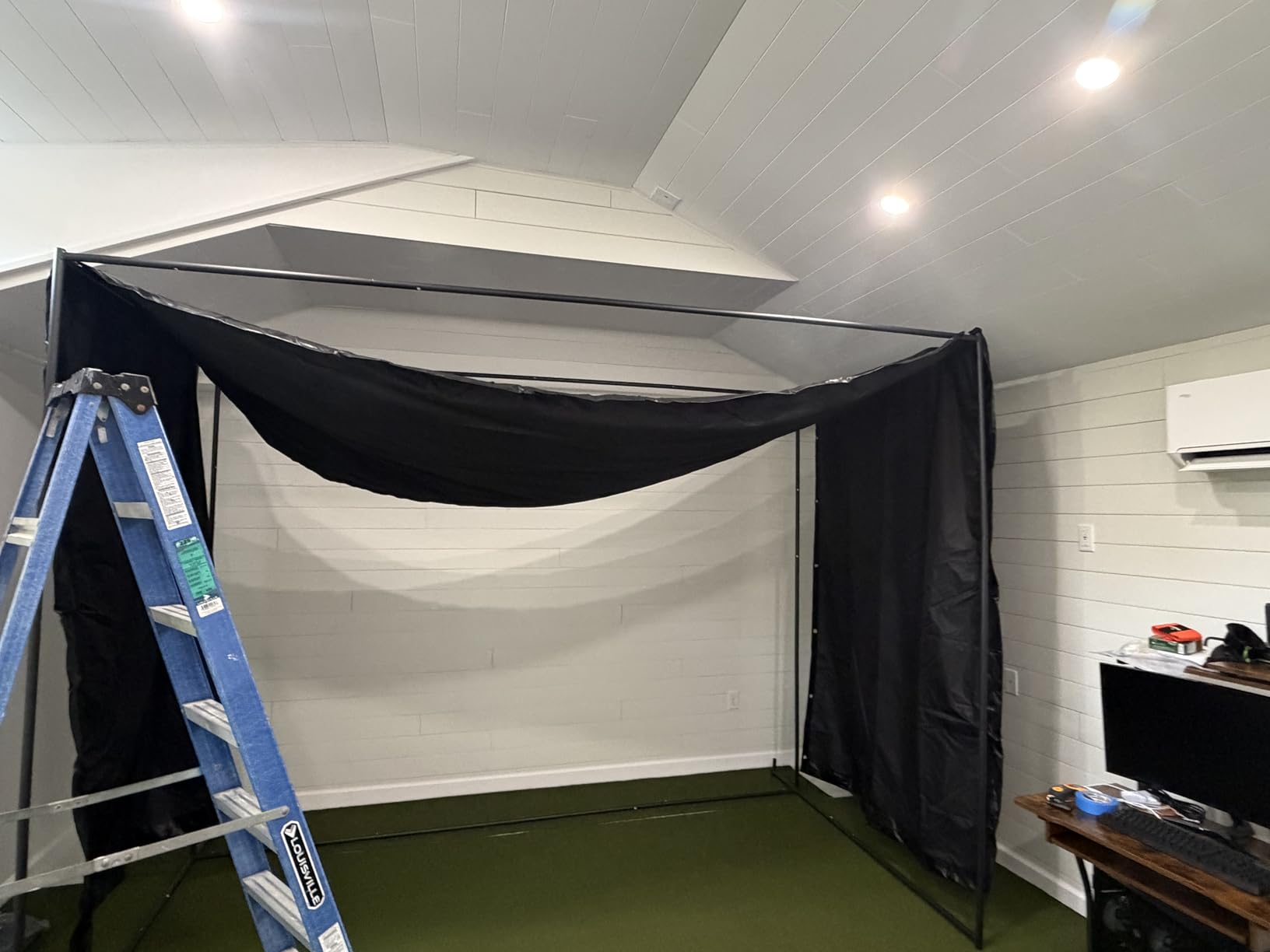 GoSports Golf Simulator Enclosure Nets - Complete Set with Frame and HD Impact Screen Kit - Indoor At Home Golf Training Equipment customer photo 2