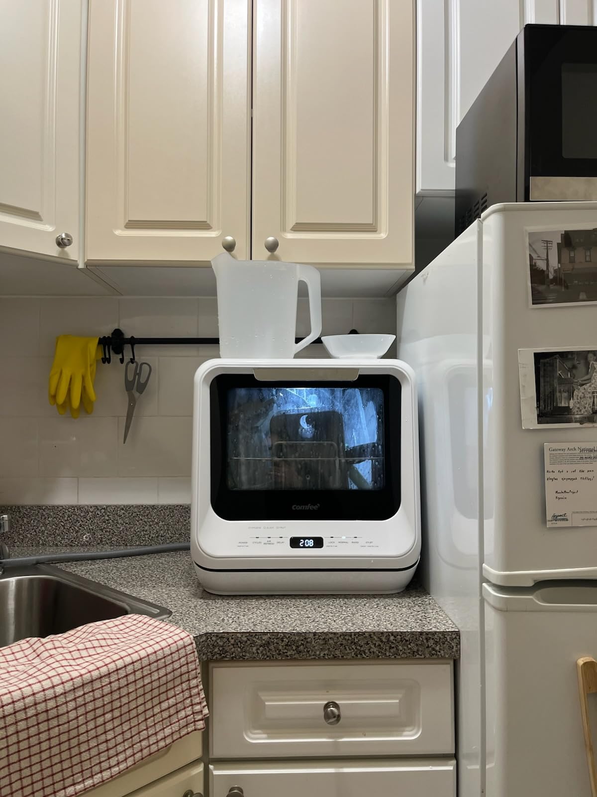 Countertop Dishwasher with 1.32Gal Tank, Baby Care, 5+1 Programs, Portable Dishwasher with No Hookup Needed, High-Temp Drying, Compact & Quiet, Perfect for Apartments, Dorms & RVs customer photo 1
