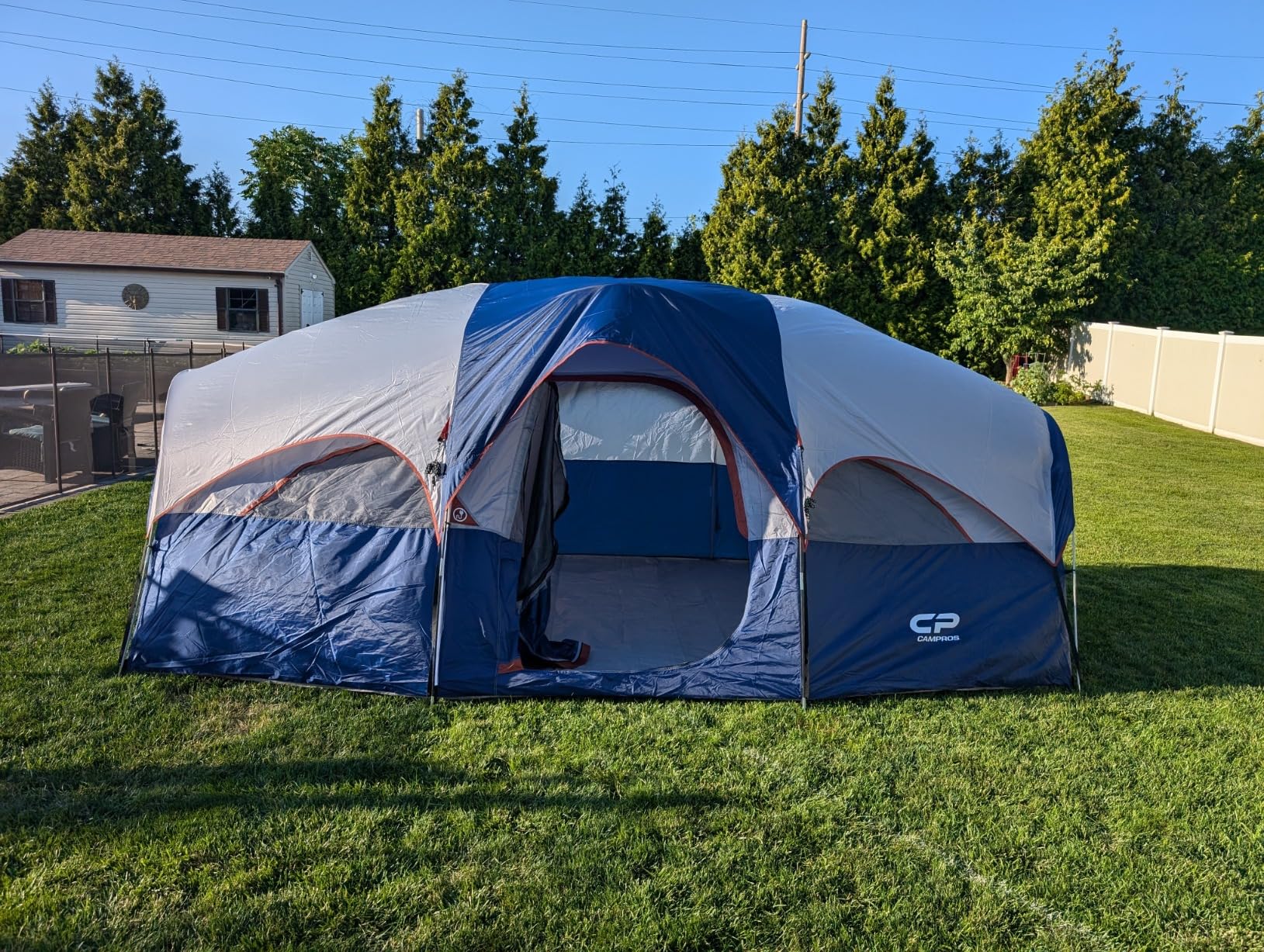 CAMPROS CP Tent 8 Person Camping Tents, Weather Resistant Family Tent, 5 Large Mesh Windows, Double Layer, Divided Curtain for Separated Room, Portable with Carry Bag customer photo 2