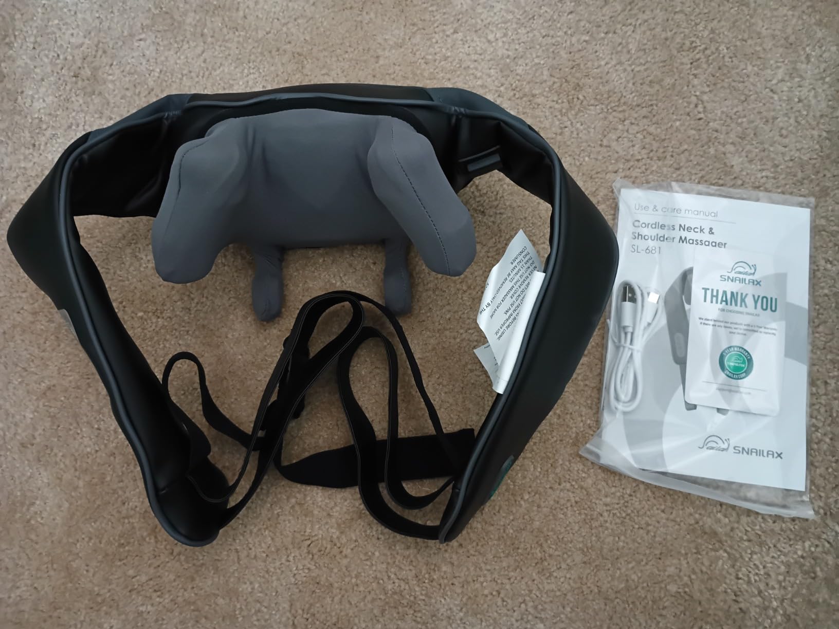 Cordless Neck Massager with Heat, Kneading Neck and Shoulder Massager Deep Tissue, Shiatsu Back Pillow, 2 Heating Levels, Gifts for Mom Dad customer photo 2