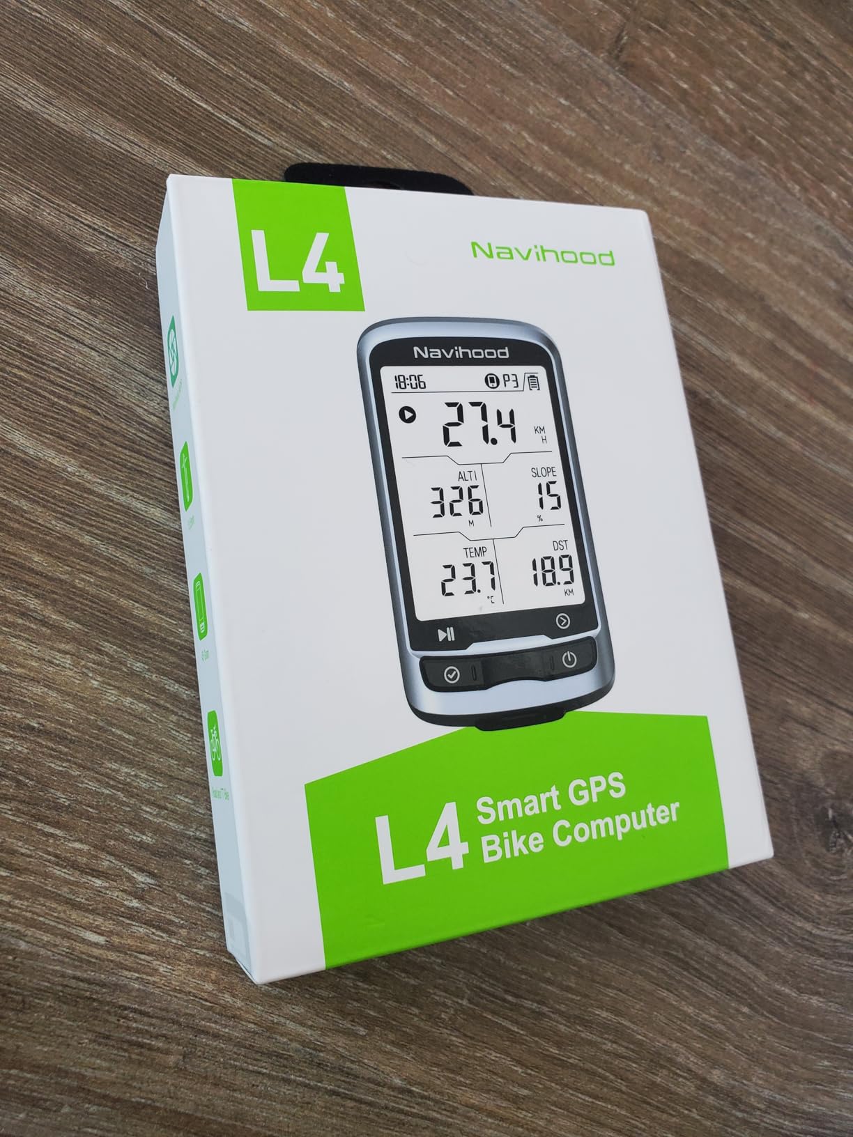 L4 Entry Level GPS Bike Computer Wireless, Laminated 2.3